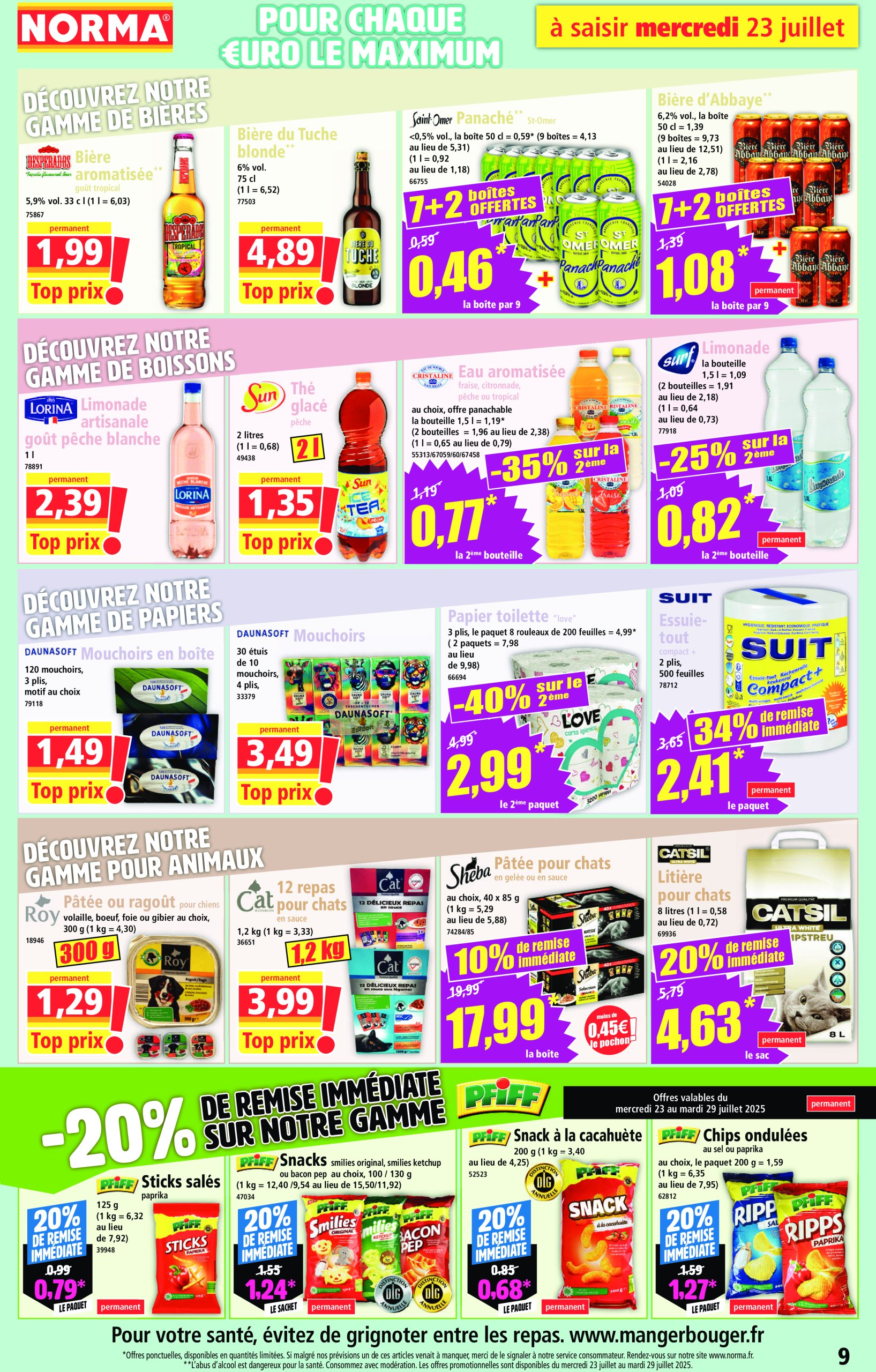 norma - Catalogue NORMA valable du 23/07 au 29/07 - page: 9