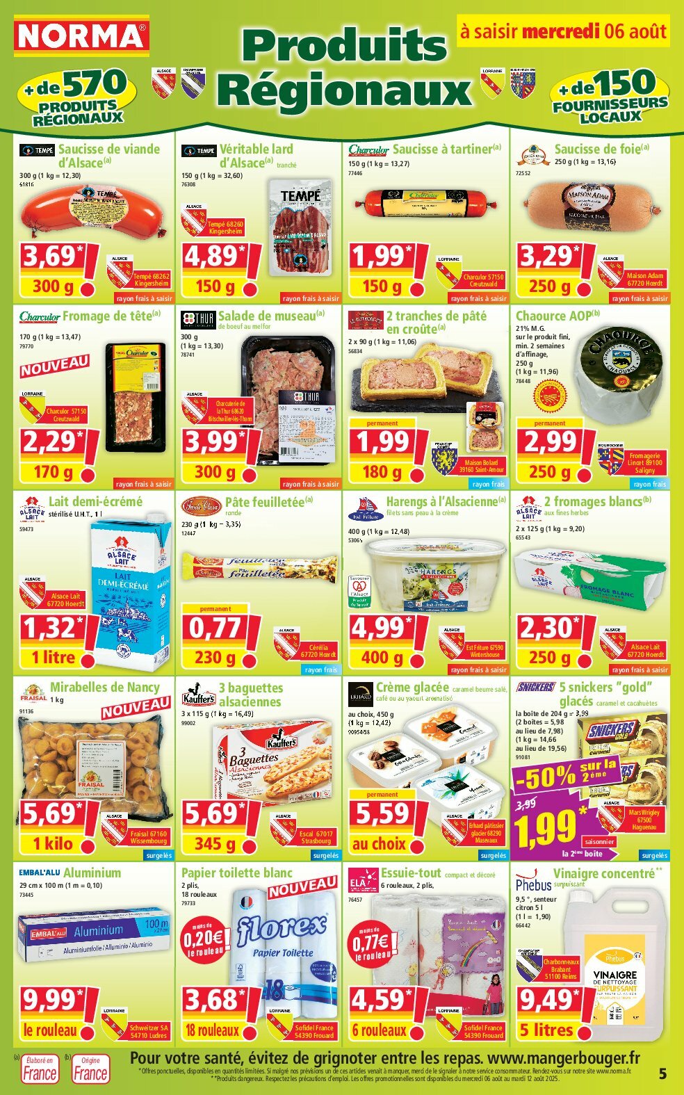 norma - Catalogue NORMA valable du 06/08 au 12/08 - page: 5