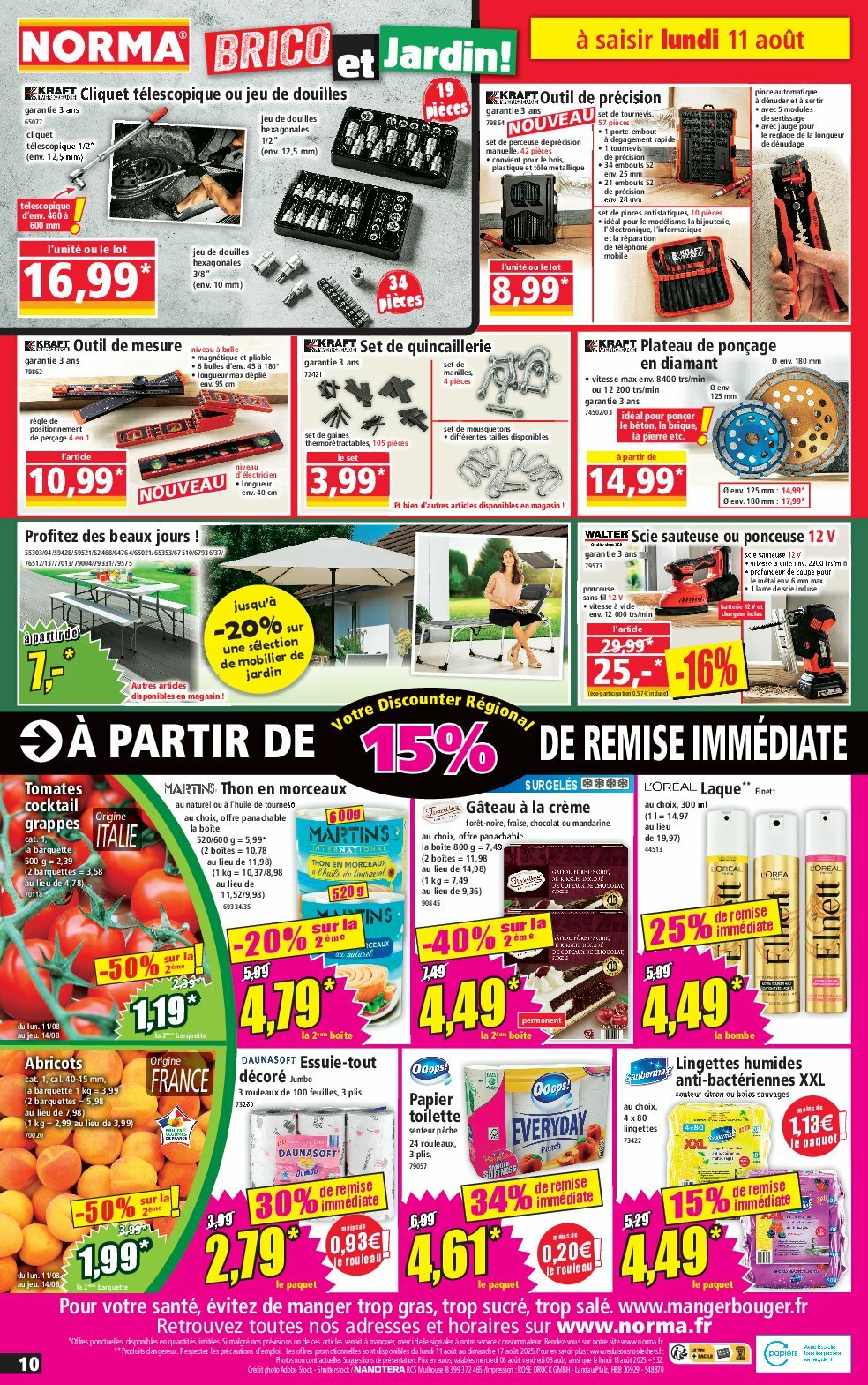 norma - Catalogue NORMA valable du 06/08 au 12/08 - page: 10