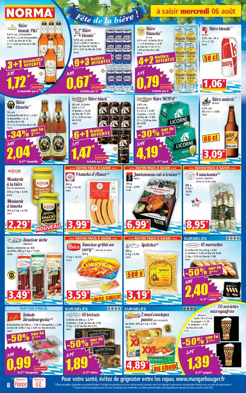 norma - Catalogue NORMA valable du 06/08 au 12/08 - page: 8
