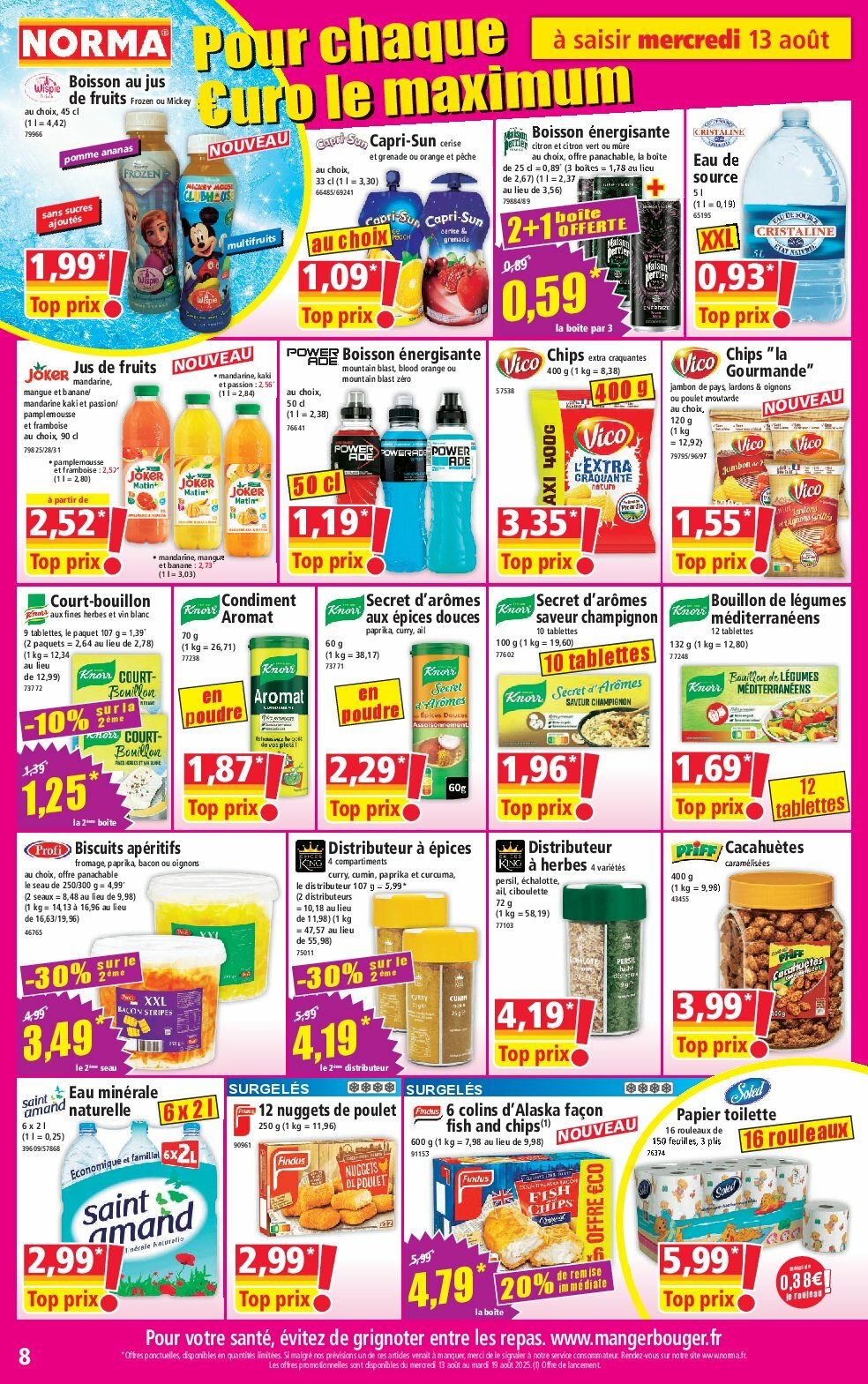 norma - Catalogue NORMA valable du 13/08 au 19/08 - page: 8