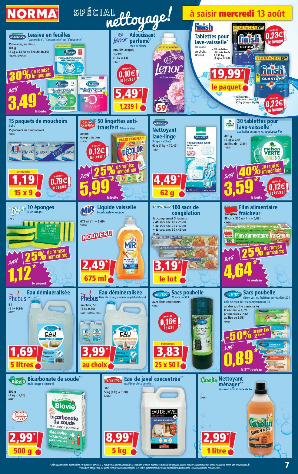 norma - Catalogue NORMA valable du 13/08 au 19/08 - page: 7