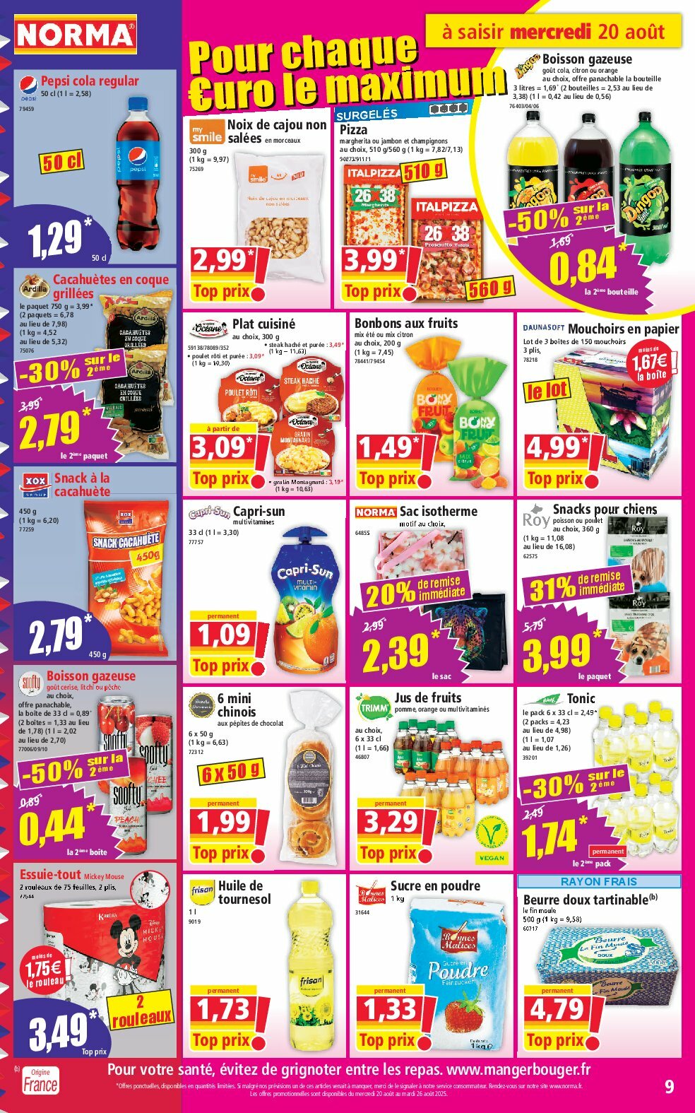 norma - Catalogue NORMA valable du 20/08 au 26/08 - page: 9