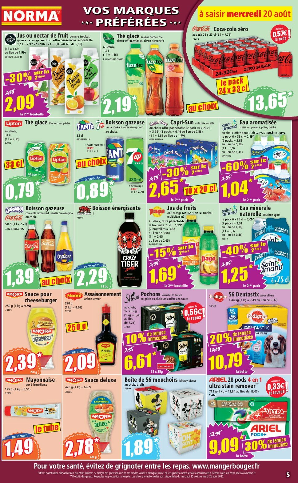 norma - Catalogue NORMA valable du 20/08 au 26/08 - page: 5
