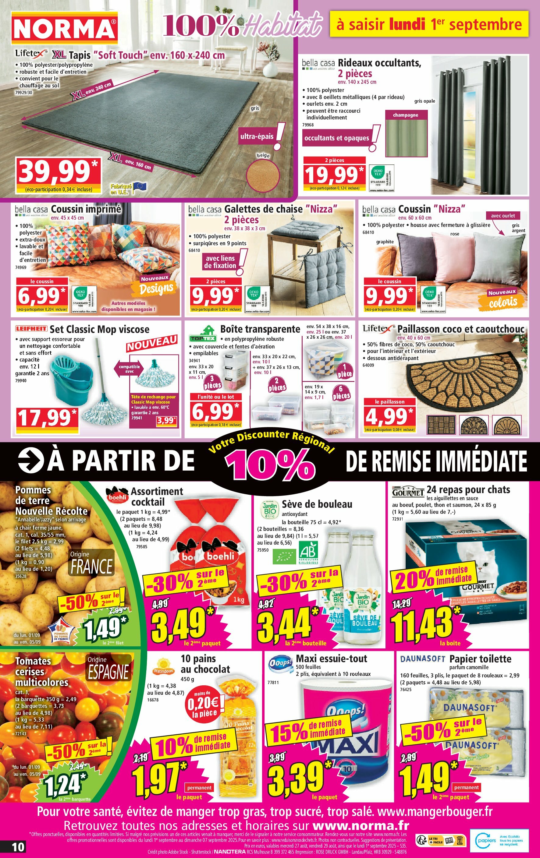 norma - Catalogue NORMA valable du 27/08 au 02/09 - page: 10