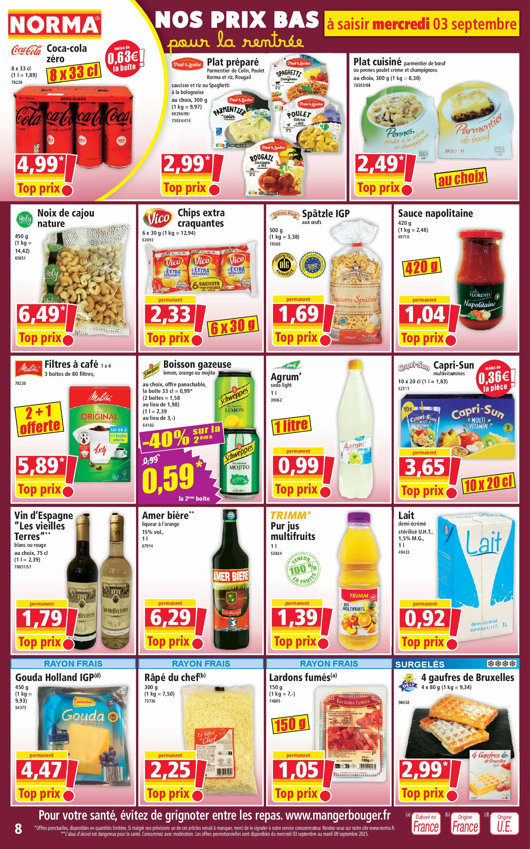 norma - Catalogue NORMA valable du 03/09 au 09/09 - page: 8