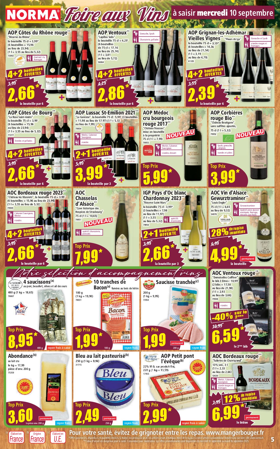 norma - Catalogue NORMA valable du 10/09 au 16/09 - page: 5