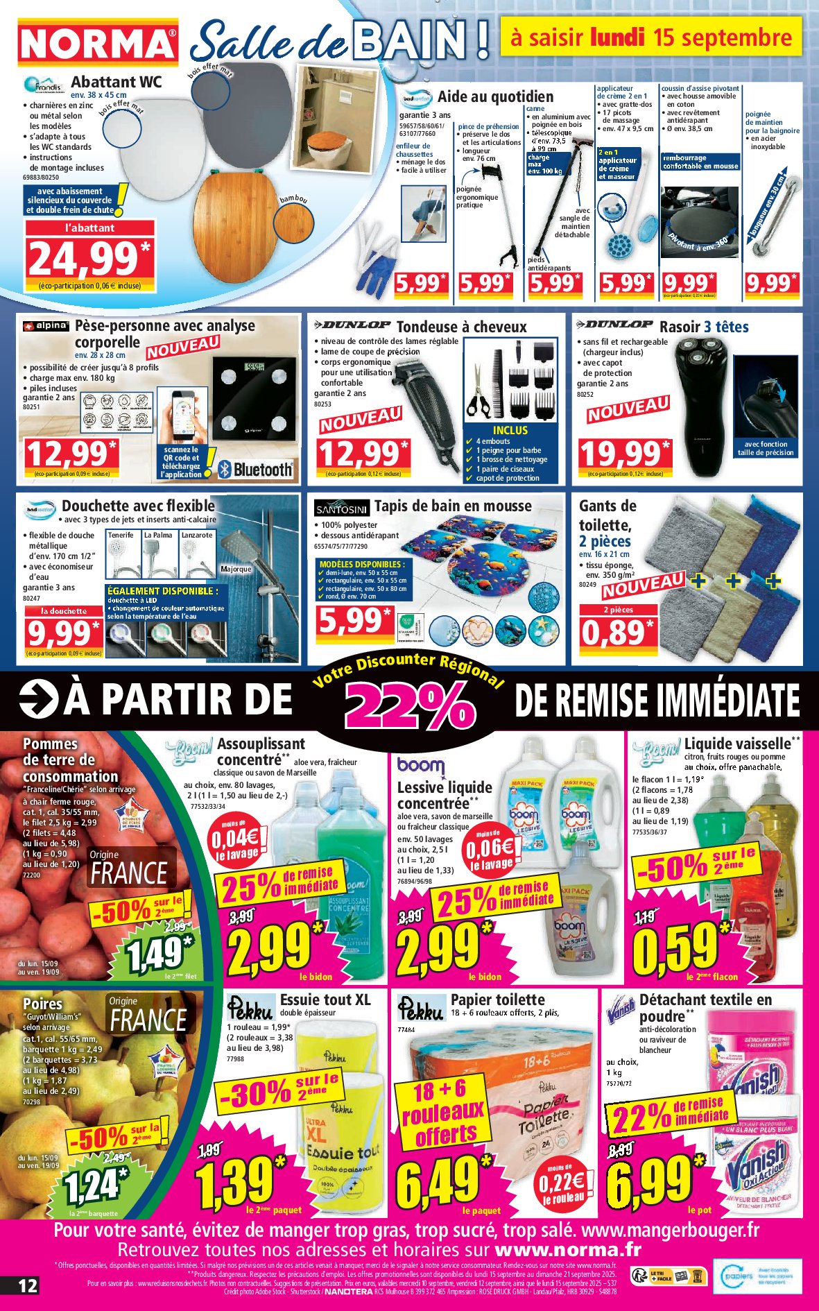 norma - Catalogue NORMA valable du 10/09 au 16/09 - page: 12