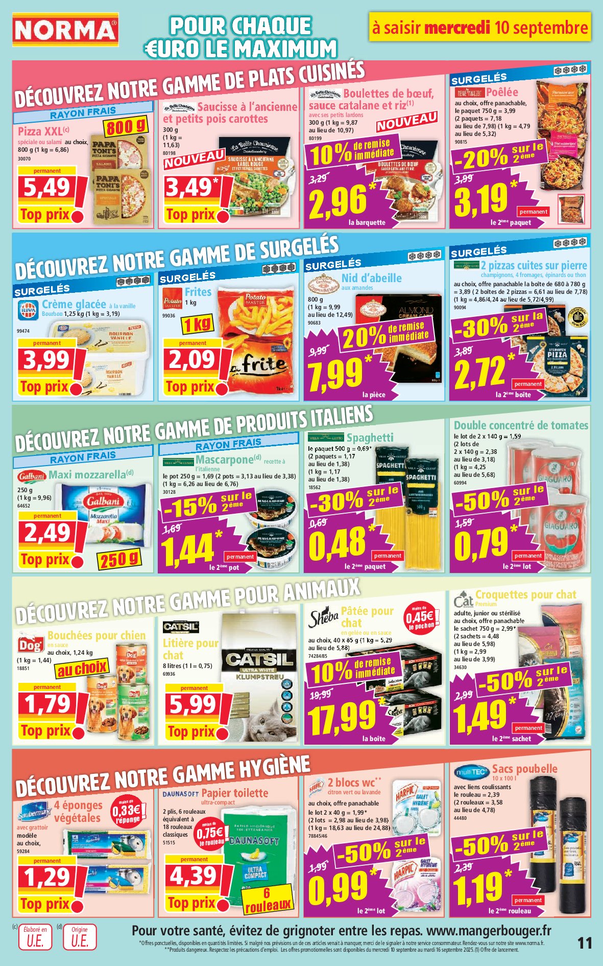 norma - Catalogue NORMA valable du 10/09 au 16/09 - page: 11