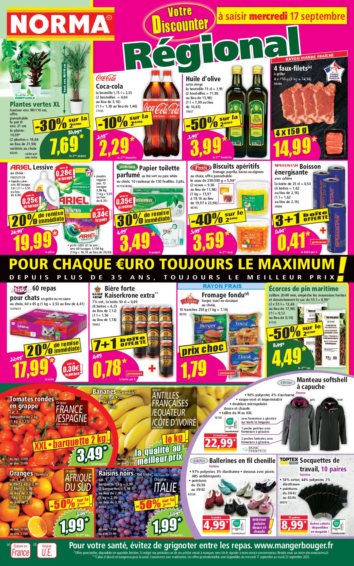 norma - Catalogue NORMA valable du 17/09 au 23/09 - page: 1