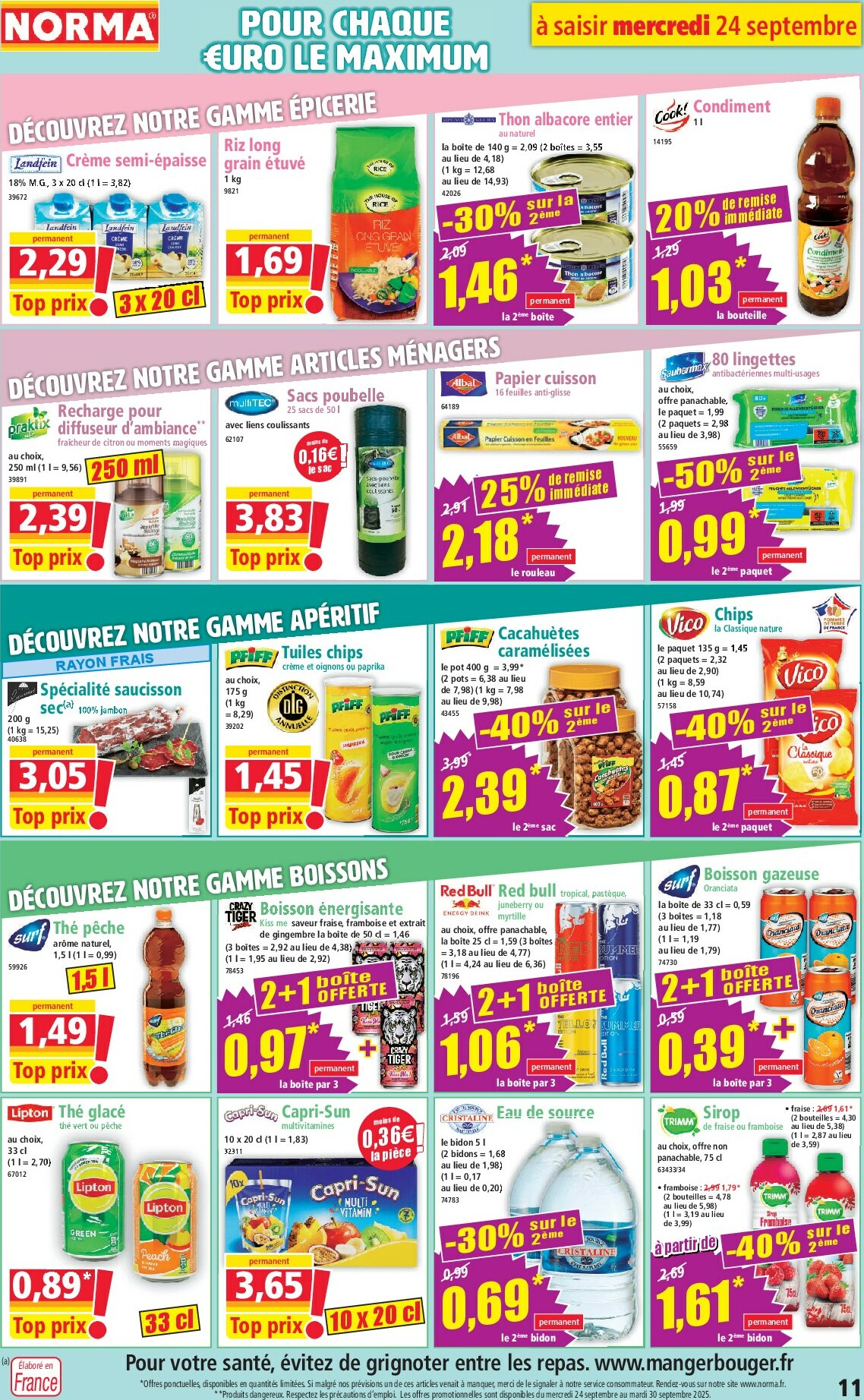 norma - Catalogue NORMA valable du 24/09 au 30/09 - page: 11