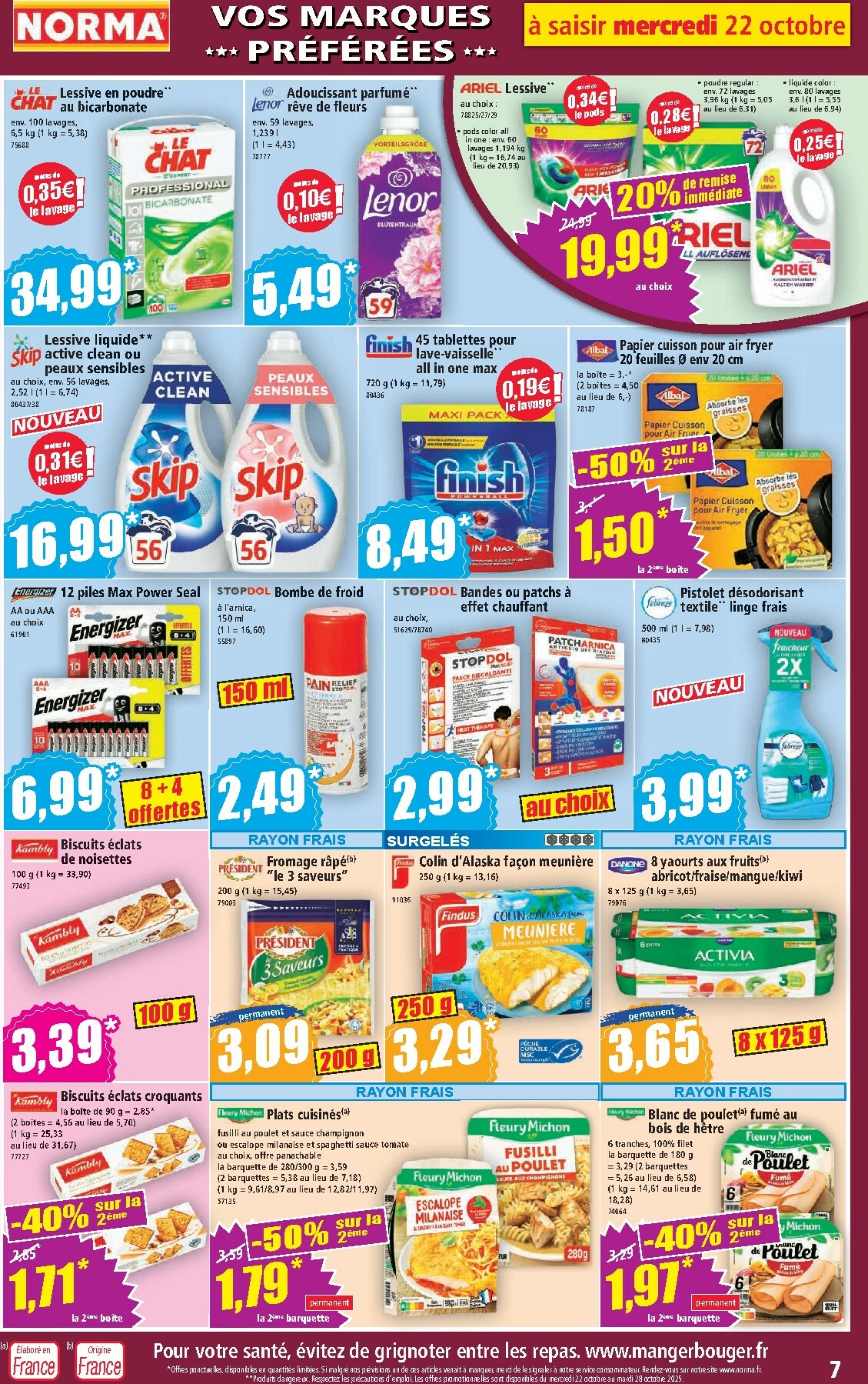 norma - Catalogue NORMA valable du 22/10 au 28/10 - page: 7