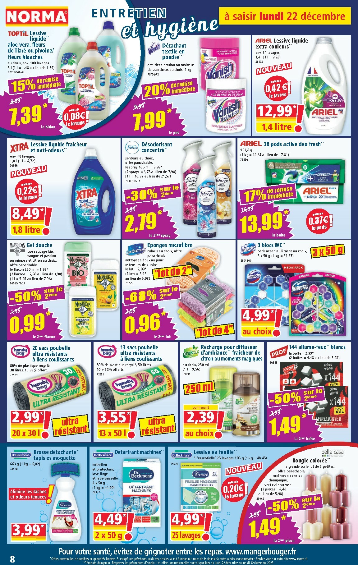 norma - Catalogue NORMA valable du 22/12 au 28/12 - page: 8
