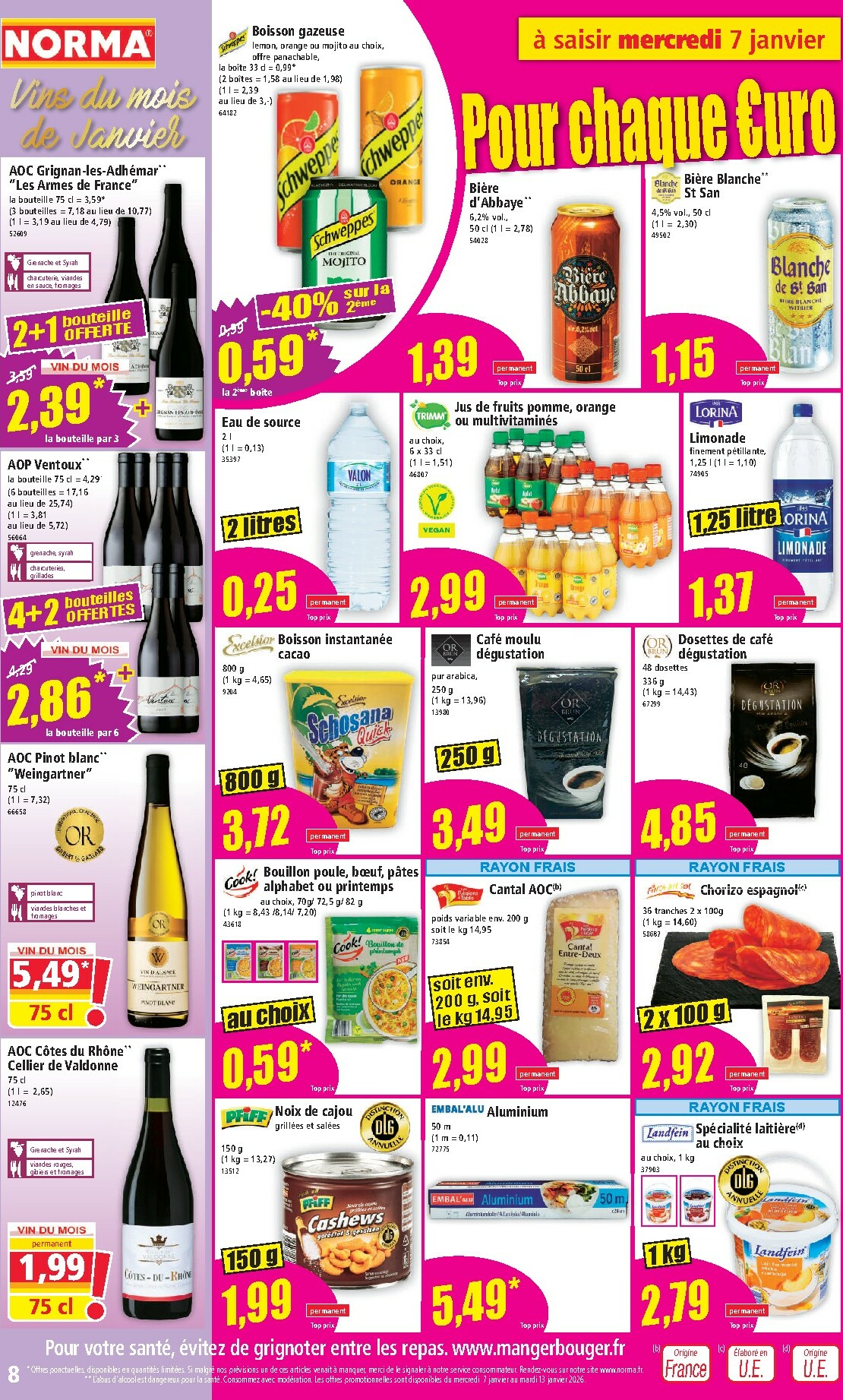 norma - Catalogue NORMA valable du 07/01 au 13/01 - page: 8