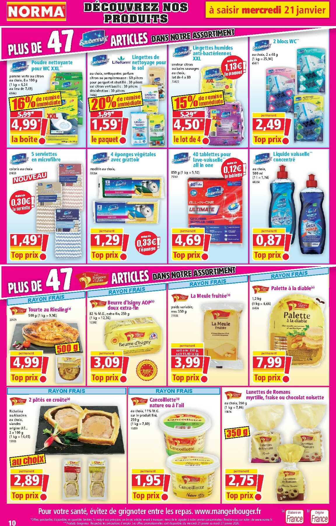 norma - Catalogue NORMA valable du 21/01 au 27/01 - page: 10