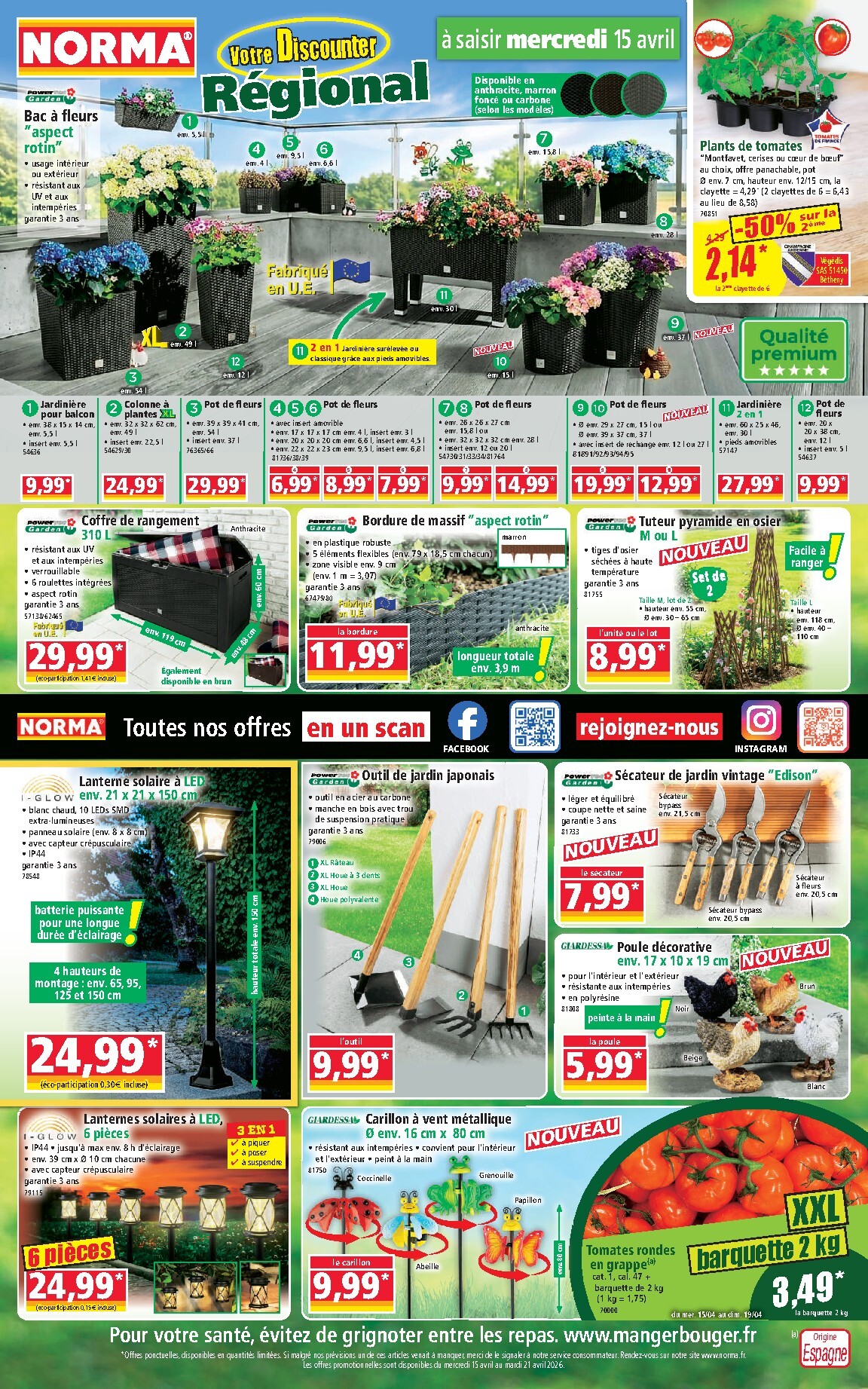 norma - Flyer NORMA pour la semaine prochaine du du mercredi 15/04/2026 au du mardi 21/04/2026 - page: 1