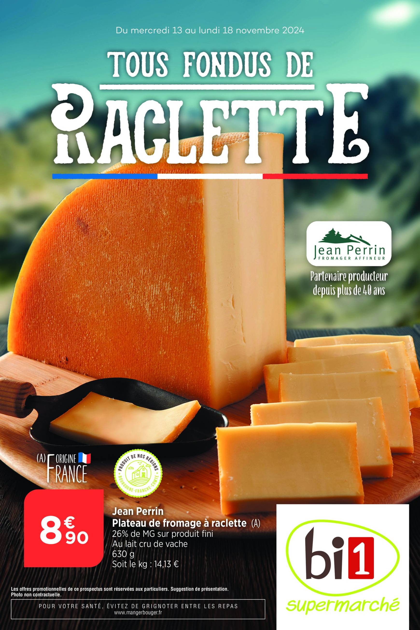 bi1 - Catalogue Bi1 - Tous Fondus de Raclette valable dès 13.11. - 18.11.