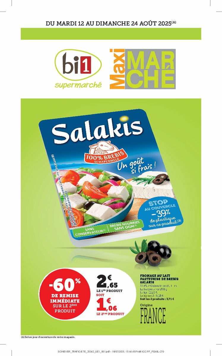bi1 - Catalogue Bi1 valable du 12/08 au 24/08