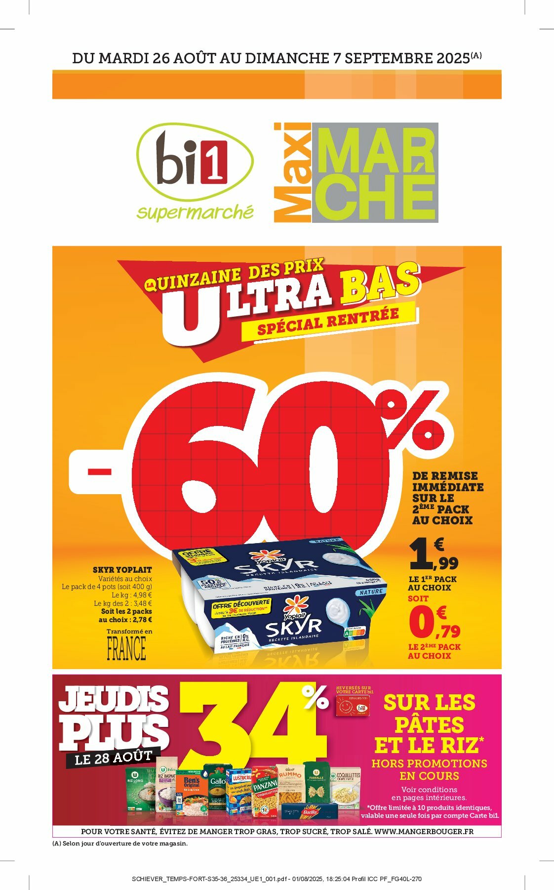 bi1 - Catalogue Bi1 valable du 26/08 au 07/09