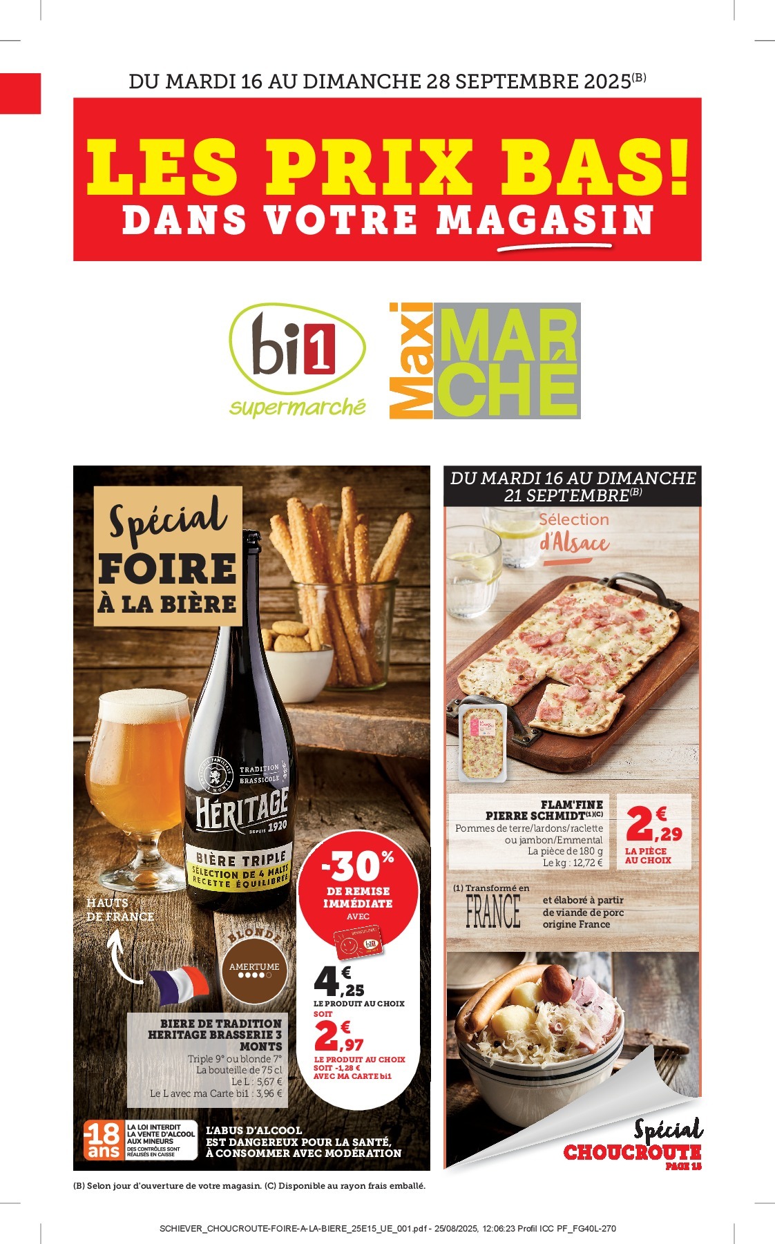 bi1 - Catalogue Bi1 - Magasin valable du 16/09 au 28/09