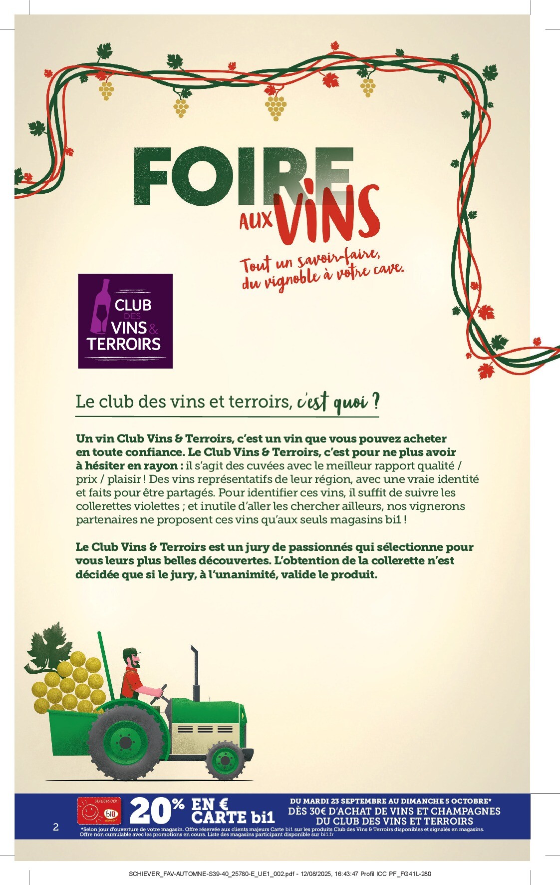 bi1 - Catalogue Bi1 - Foire aux Vins valable du 23/09 au 05/10 - page: 2