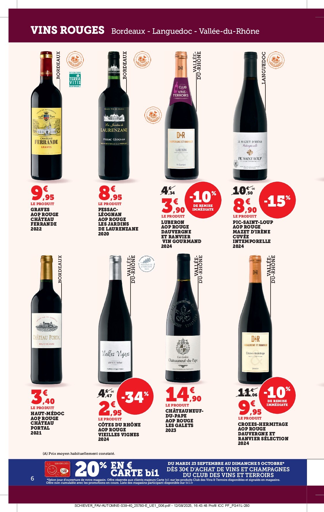bi1 - Catalogue Bi1 - Foire aux Vins valable du 23/09 au 05/10 - page: 6
