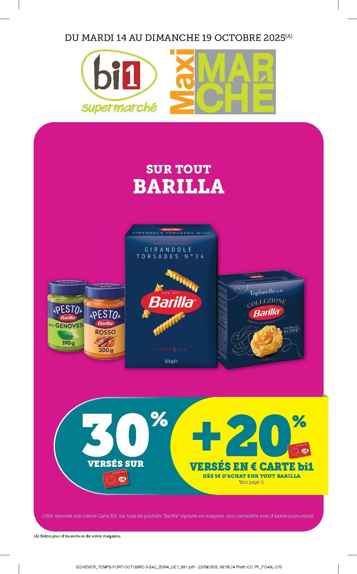 bi1 - Catalogue Bi1 valable du 14/10 au 19/10