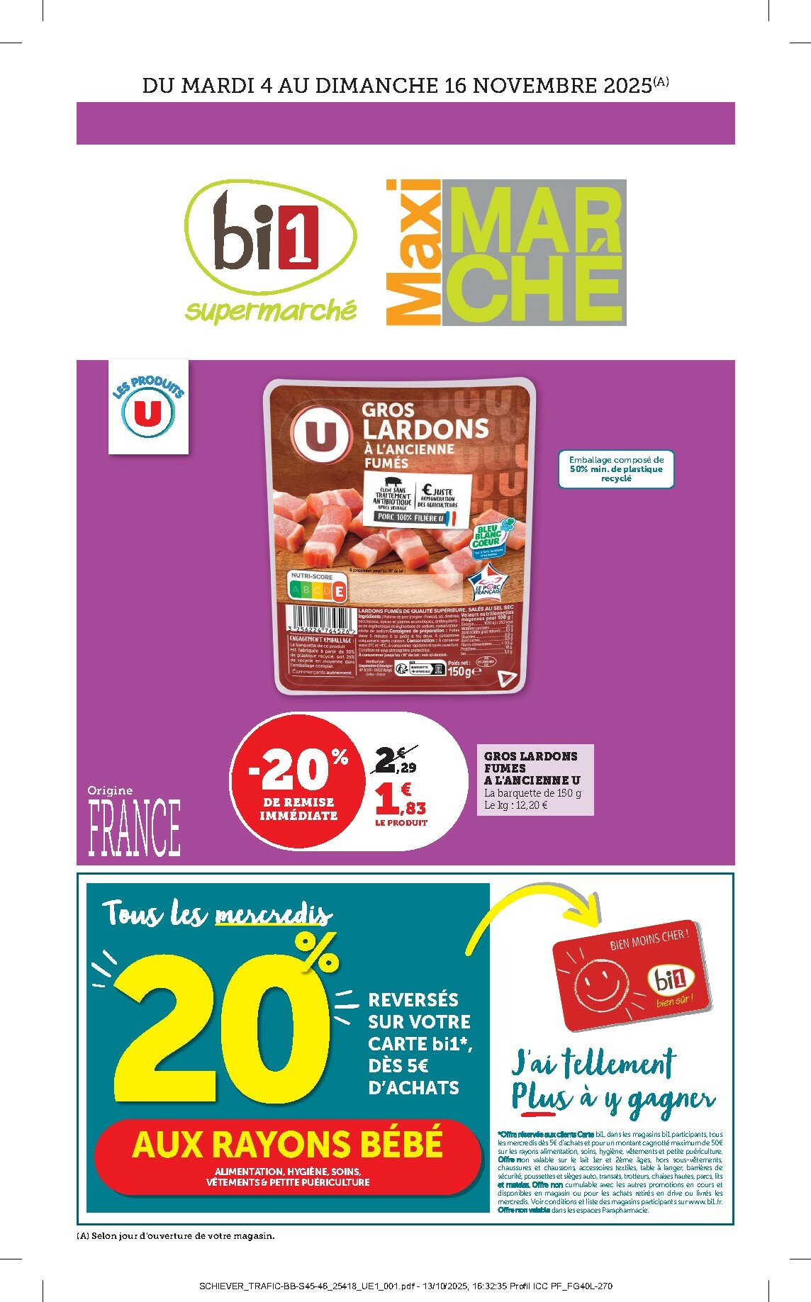 bi1 - Catalogue Bi1 valable du 04/11 au 16/11
