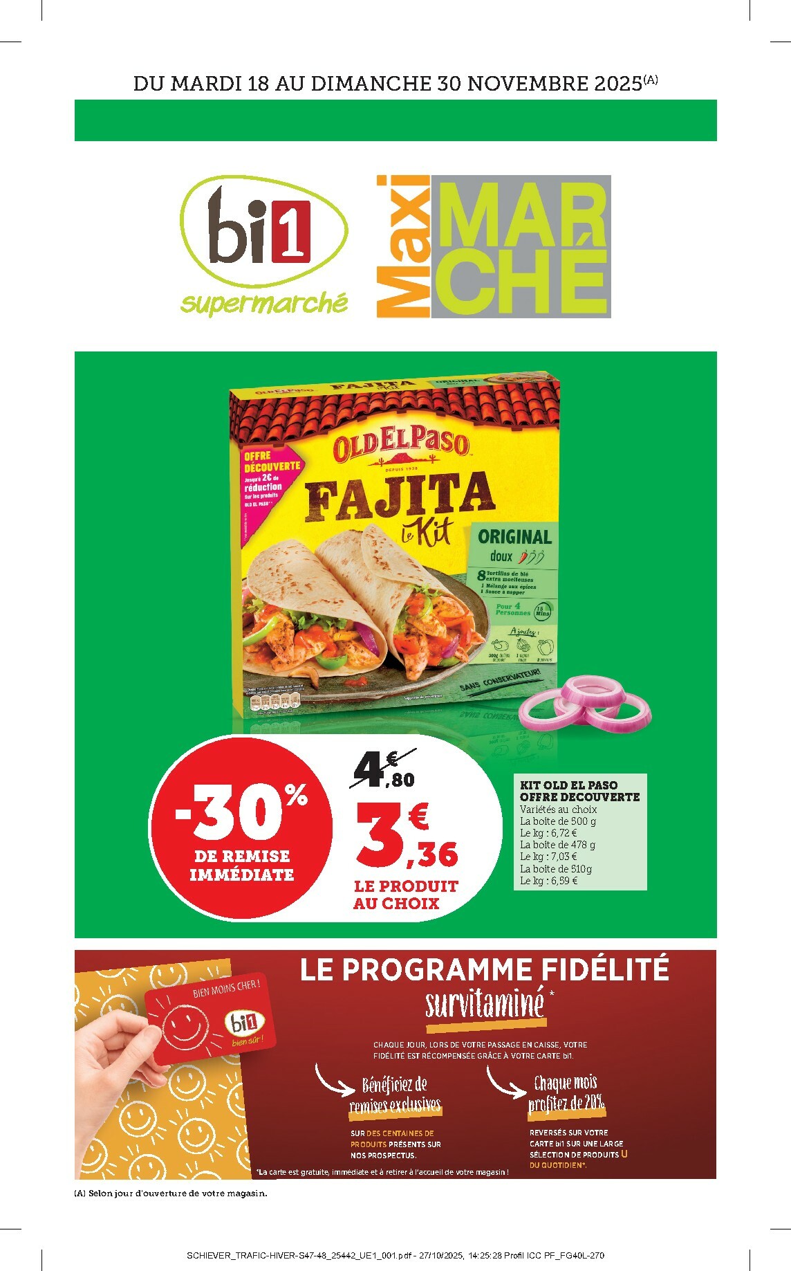 bi1 - Catalogue Bi1 valable du 18/11 au 30/11