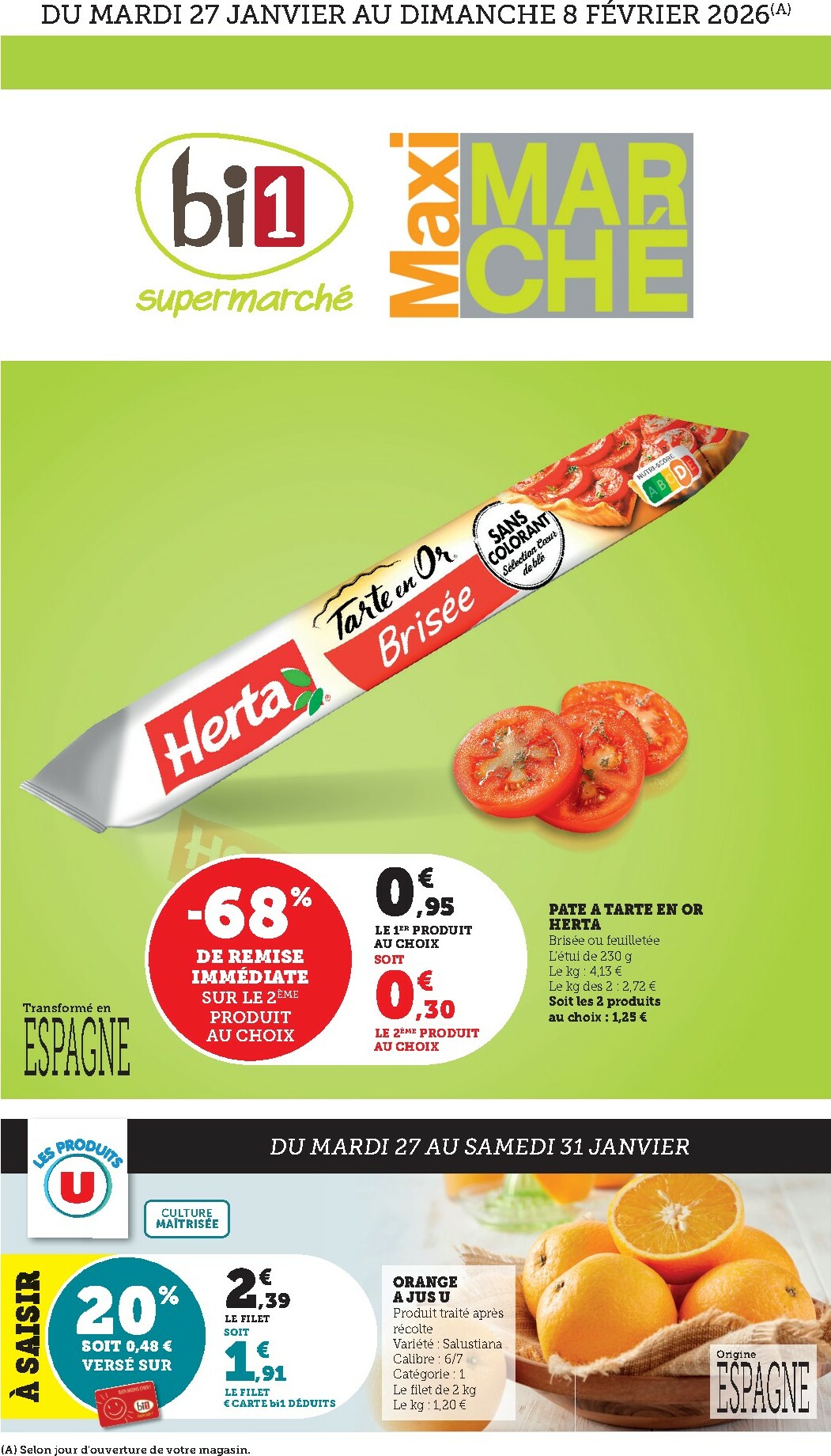 bi1 - Catalogue Bi1 - Maxi valable du 27/01 au 08/02