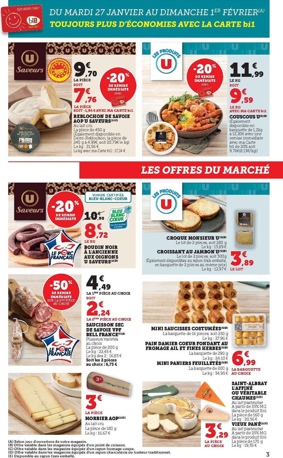 bi1 - Catalogue Bi1 - Supermarché valable du 27/01 au 08/02 - page: 3