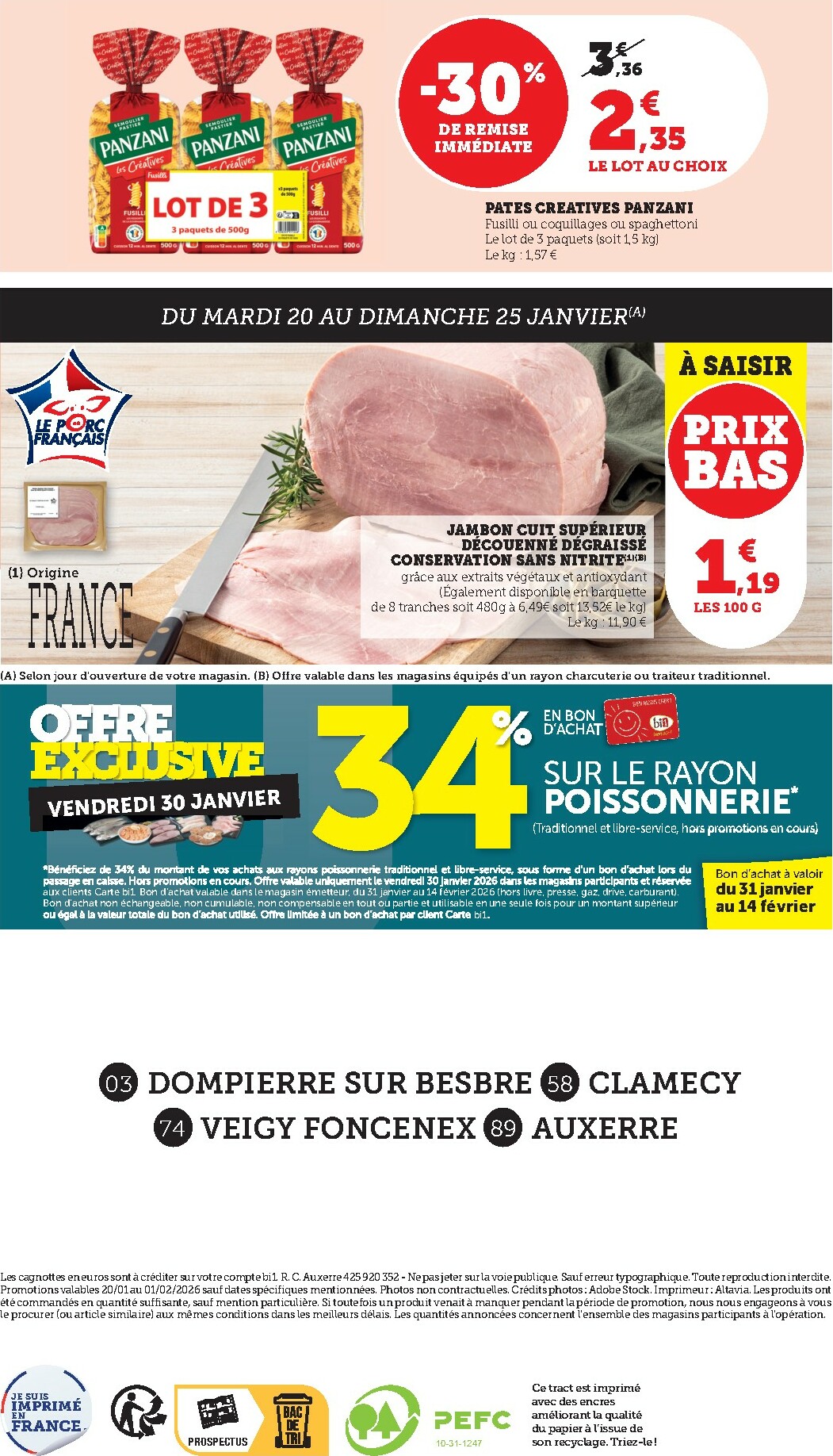 bi1 - Catalogue Bi1 - Dompierre-sur-Besbre, Clamecy, Veigy-Foncenez, Auxerre valable du 20/01 au 01/02 - page: 36