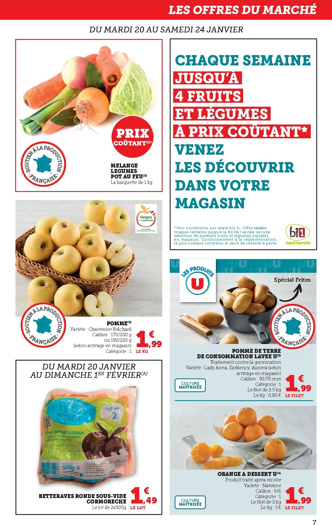bi1 - Catalogue Bi1 - Supermarché 2 valable du 20/01 au 01/02 - page: 7