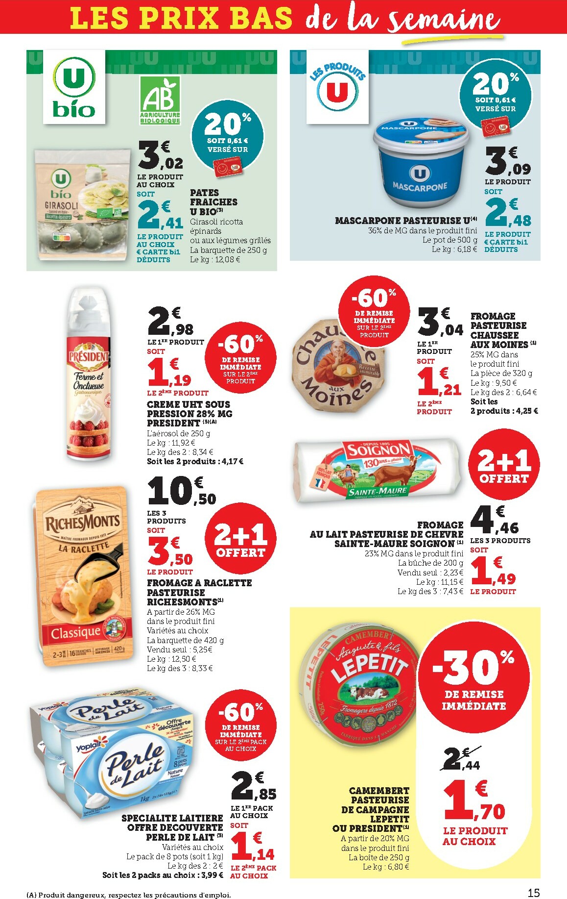 bi1 - Catalogue Bi1 - Supermarché 2 valable du 20/01 au 01/02 - page: 15