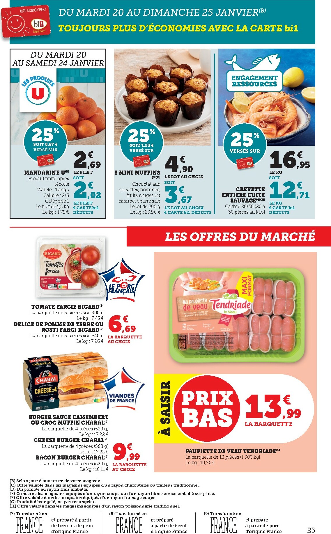 bi1 - Catalogue Bi1 - Supermarché valable du 20/01 au 01/02 - page: 25