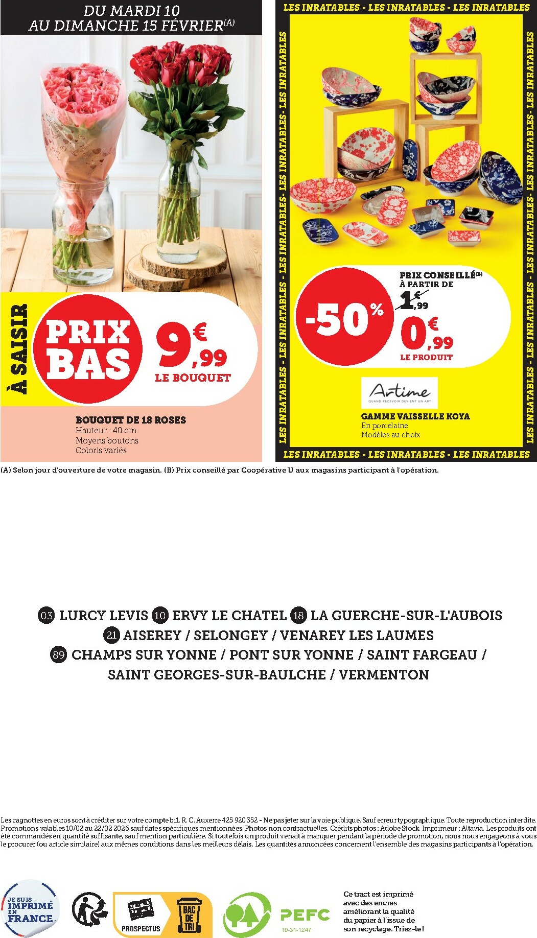 bi1 - Catalogue Bi1 - Lurcy-Lévis, Ervy-le-Châtel, La Guerche-sur-l’Aubois, Aiserey, Selongey, Venarey-les-Laumes, Champs-sur-Yonne, Pont-sur-Yonne, Saint-Fargeau, Saint-Georges-sur-Baulche, Vermenton valable du 10/02/2026 au 22/02/2026 - page: 24