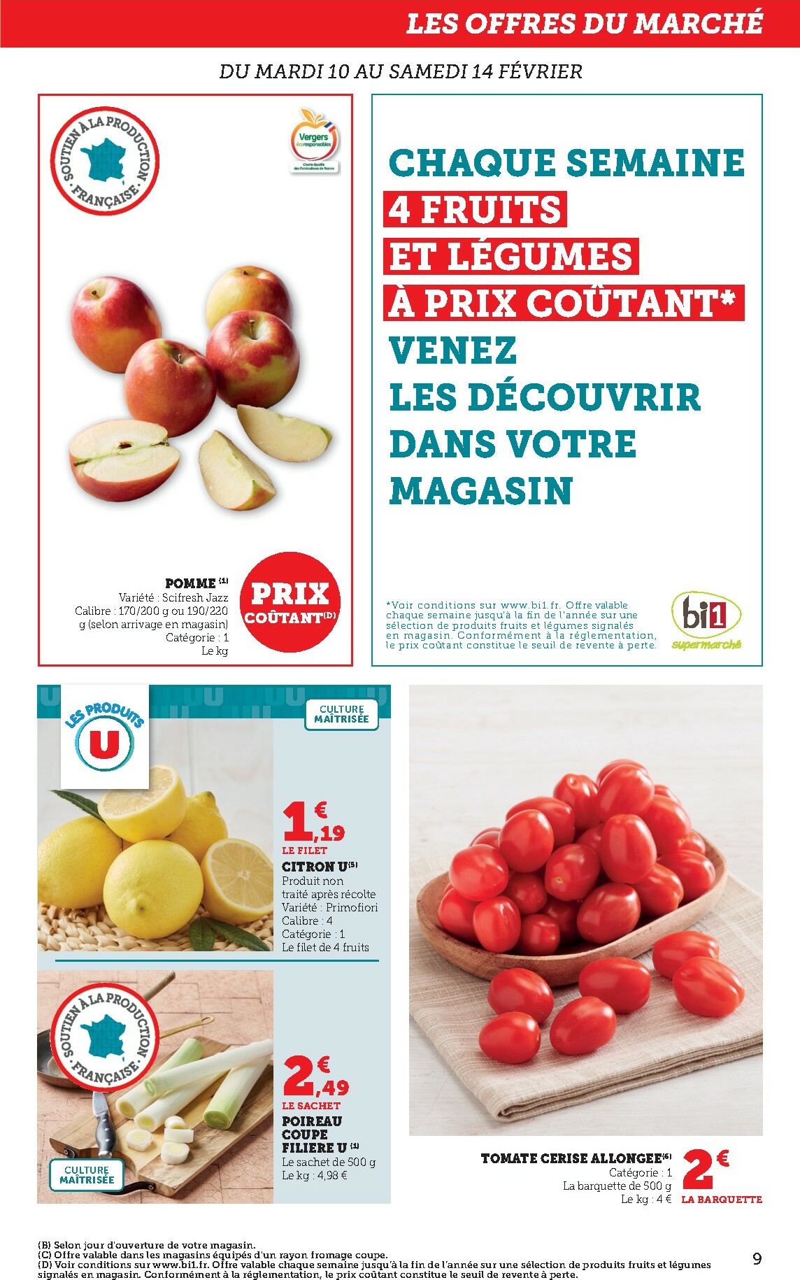 bi1 - Catalogue Bi1 - Baugy, Voujeaucourt, Lavans-les-Saint-Claude, Morbier, Salins, La Pacaudière, Bonny-sur-Loire, Lormes, La Clayette, Louhans, Mercurey, Verdun-sur-le-Doubs, Ancy-le-Franc, Vincelles valable du 10/02/2026 au 22/02/2026 - page: 9
