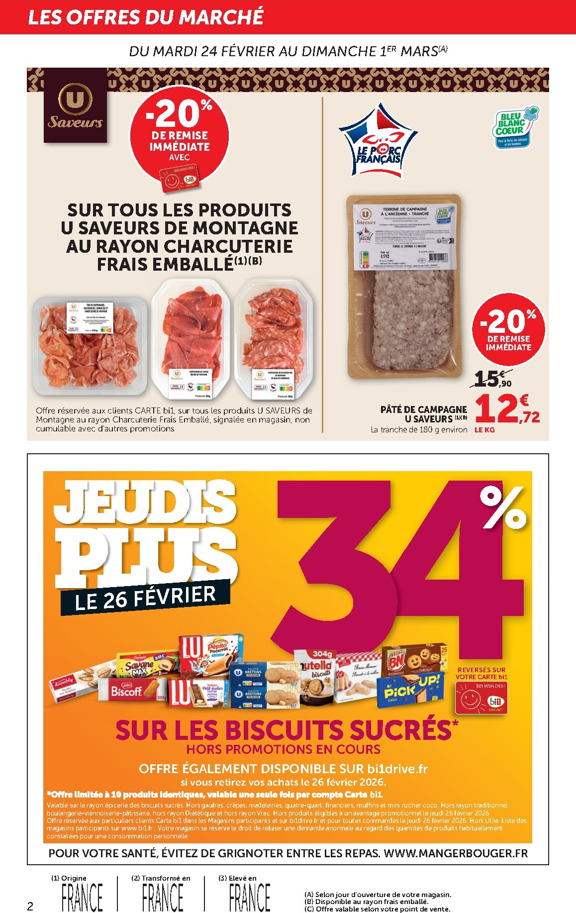 bi1 - Catalogue Bi1 - Noiron-sous-Gevrey, Vitteaux, Époisses, Toutry, Levier, Pierrefontaine-les-Varans, Bois-d'Amont, Varzy, Imphy, Génelard, Raon-l’Étape, Rambervillers, Appoigny, Bléneau valable du 24/02/2026 au 08/03/2026 - page: 2