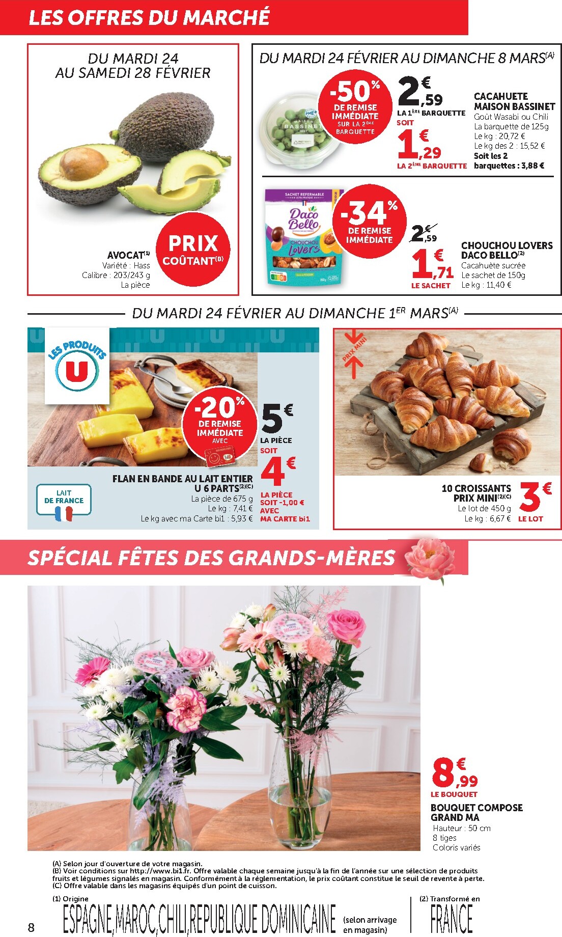 bi1 - Catalogue Bi1 Supermarché - Chaource, Baugy, Voujeaucourt, Lavans-les-Saint-Claude, Salins-les-Bains, La Pacaudière, Lormes, Saint-Pierre-le-Moûtier, La Clayette, Louhans, Verdun-sur-le-Doubs, Ancy-le-Franc, Bléneau valable du 24/02/2026 au 08/03/202 - page: 8