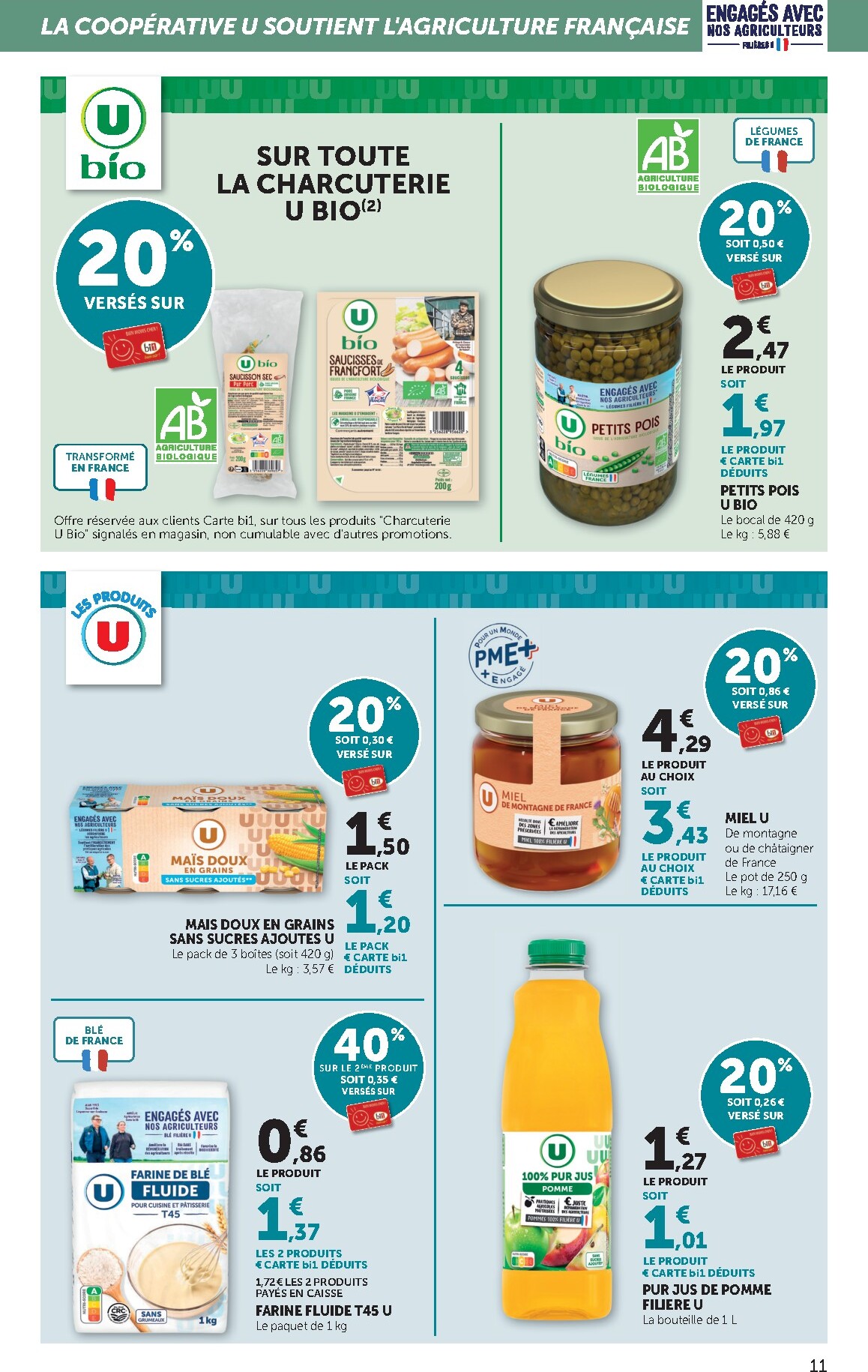 bi1 - Catalogue Bi1 Supermarché - Chaource, Baugy, Voujeaucourt, Lavans-les-Saint-Claude, Salins-les-Bains, La Pacaudière, Lormes, Saint-Pierre-le-Moûtier, La Clayette, Louhans, Verdun-sur-le-Doubs, Ancy-le-Franc, Bléneau valable du 24/02/2026 au 08/03/202 - page: 11