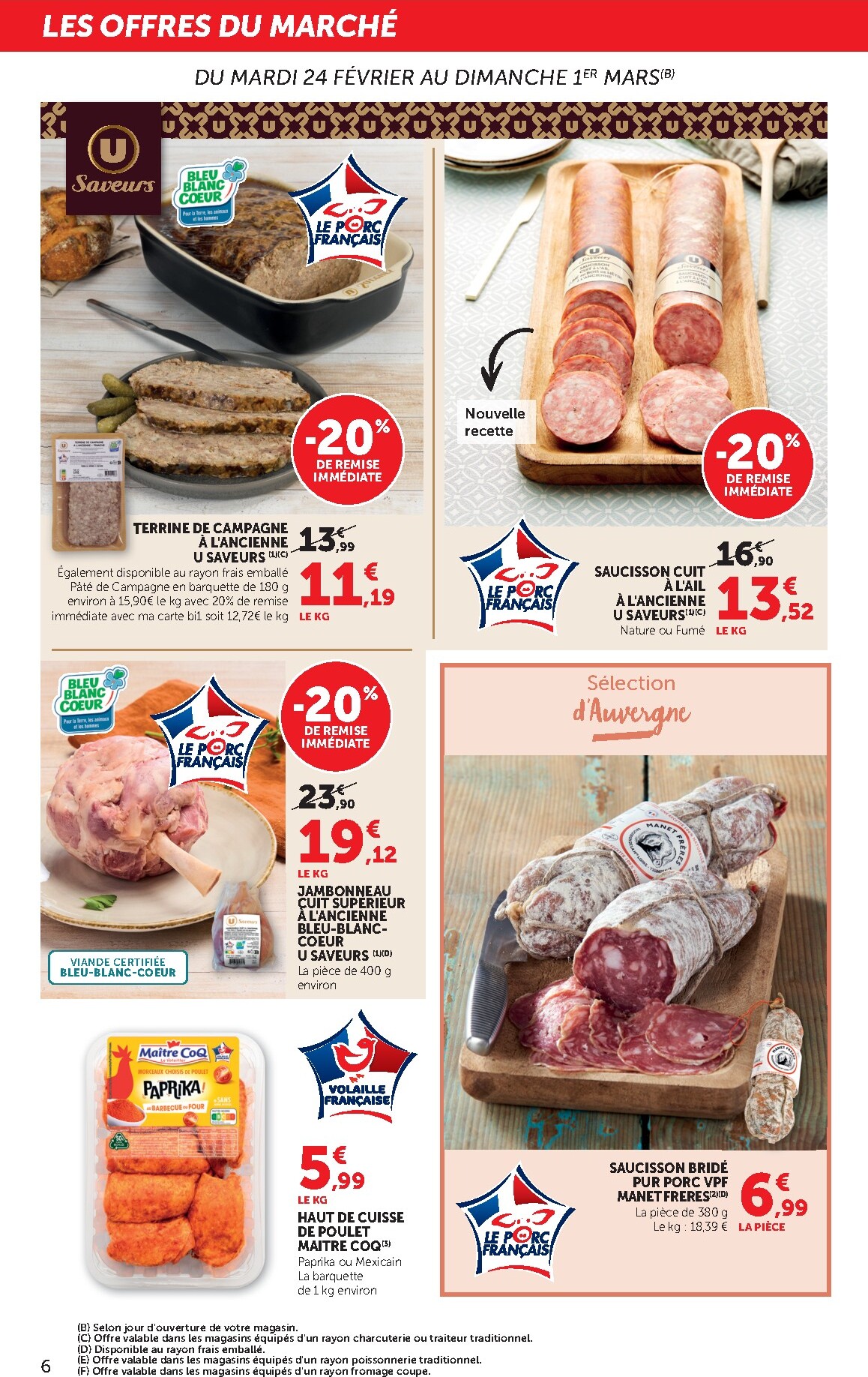 bi1 - Catalogue Bi1 Supermarché - Chaource, Baugy, Voujeaucourt, Lavans-les-Saint-Claude, Salins-les-Bains, La Pacaudière, Lormes, Saint-Pierre-le-Moûtier, La Clayette, Louhans, Verdun-sur-le-Doubs, Ancy-le-Franc, Bléneau valable du 24/02/2026 au 08/03/202 - page: 6