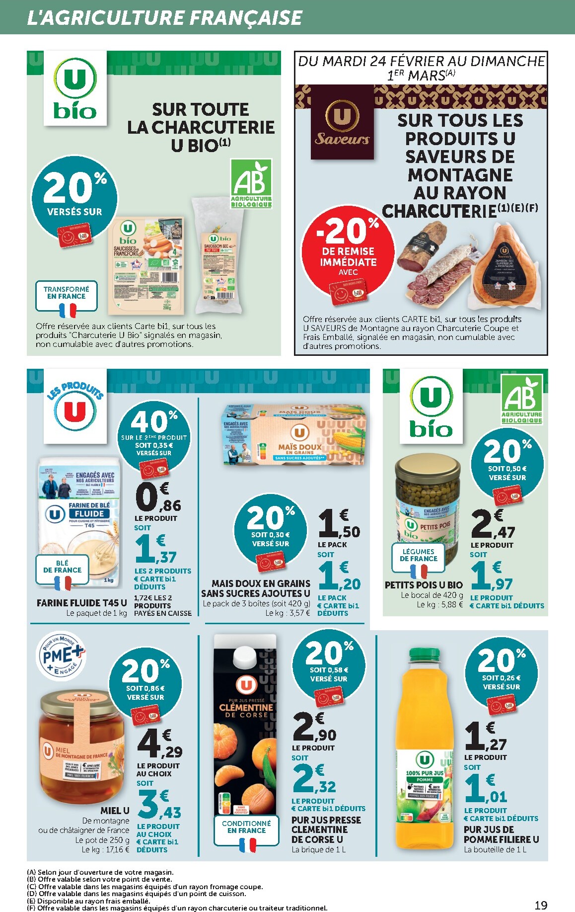 bi1 - Catalogue Bi1 Supermarché - Lurcy-Lévis, Ervy-le-Châtel, La Guerche-sur-l’Aubois, Aiserey, Selongey, Venarey-les-Laumes, Champs-sur-Yonne, Pont-sur-Yonne, Saint-Fargeau, Saint-Georges-sur-Baulche, Vermenton valable du 24/02/2026 au 08/03/2026 - page: 19