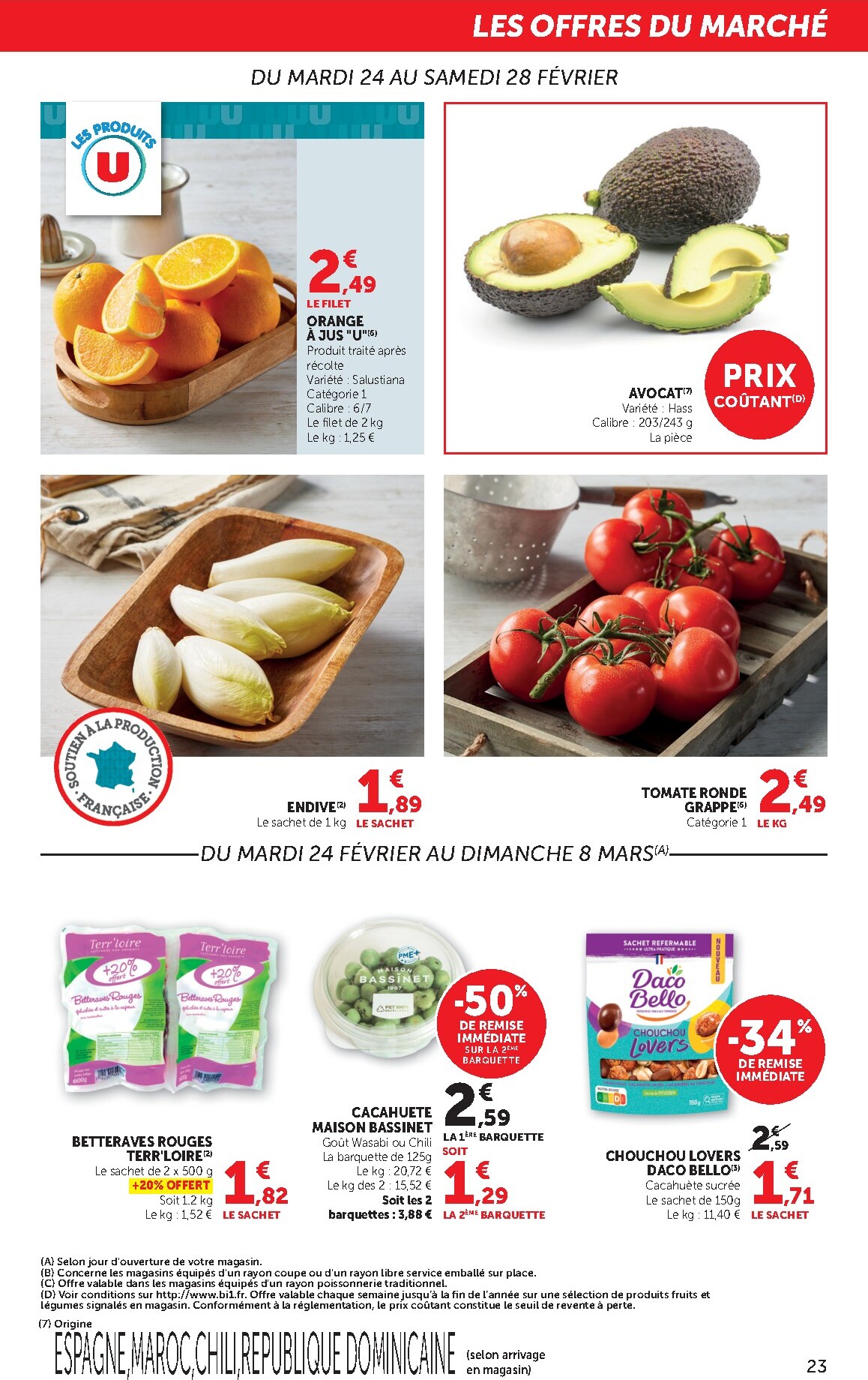 bi1 - Catalogue Bi1 Supermarché - Lurcy-Lévis, Ervy-le-Châtel, La Guerche-sur-l’Aubois, Aiserey, Selongey, Venarey-les-Laumes, Champs-sur-Yonne, Pont-sur-Yonne, Saint-Fargeau, Saint-Georges-sur-Baulche, Vermenton valable du 24/02/2026 au 08/03/2026 - page: 23