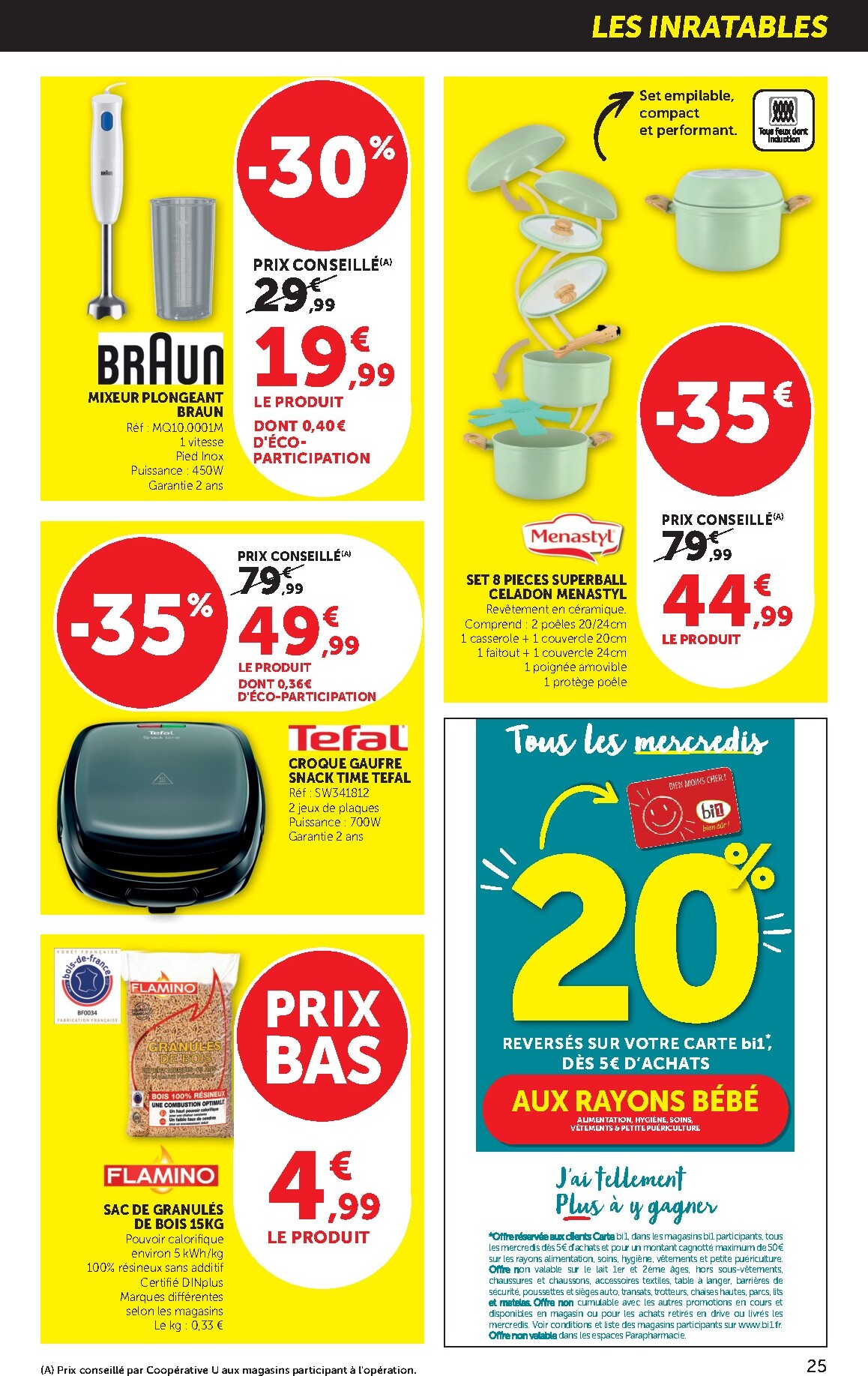 bi1 - Catalogue Bi1 Supermarché - Lurcy-Lévis, Ervy-le-Châtel, La Guerche-sur-l’Aubois, Aiserey, Selongey, Venarey-les-Laumes, Champs-sur-Yonne, Pont-sur-Yonne, Saint-Fargeau, Saint-Georges-sur-Baulche, Vermenton valable du 24/02/2026 au 08/03/2026 - page: 25