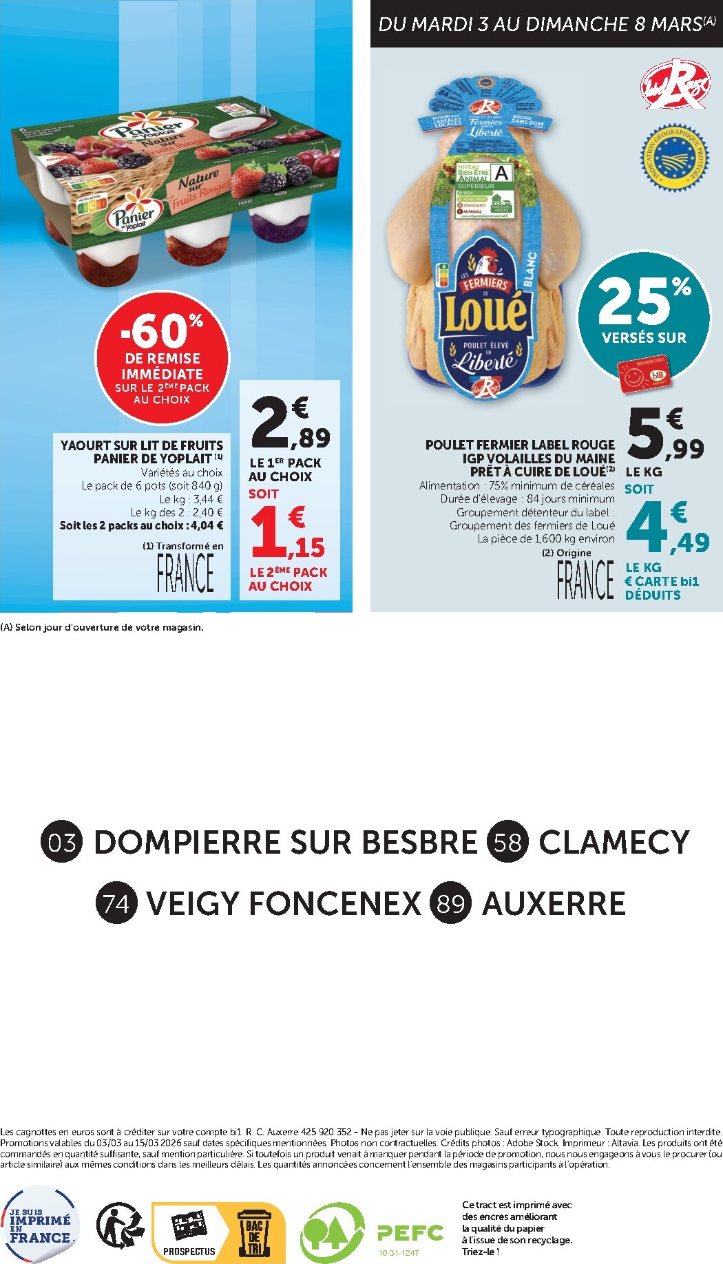 bi1 - Catalogue Bi1 Supermarché - Dompierre-sur-Besbre, Clamecy, Veigy-Foncenez, Auxerre valable du 03/03/2026 au 15/03/2026 - page: 36