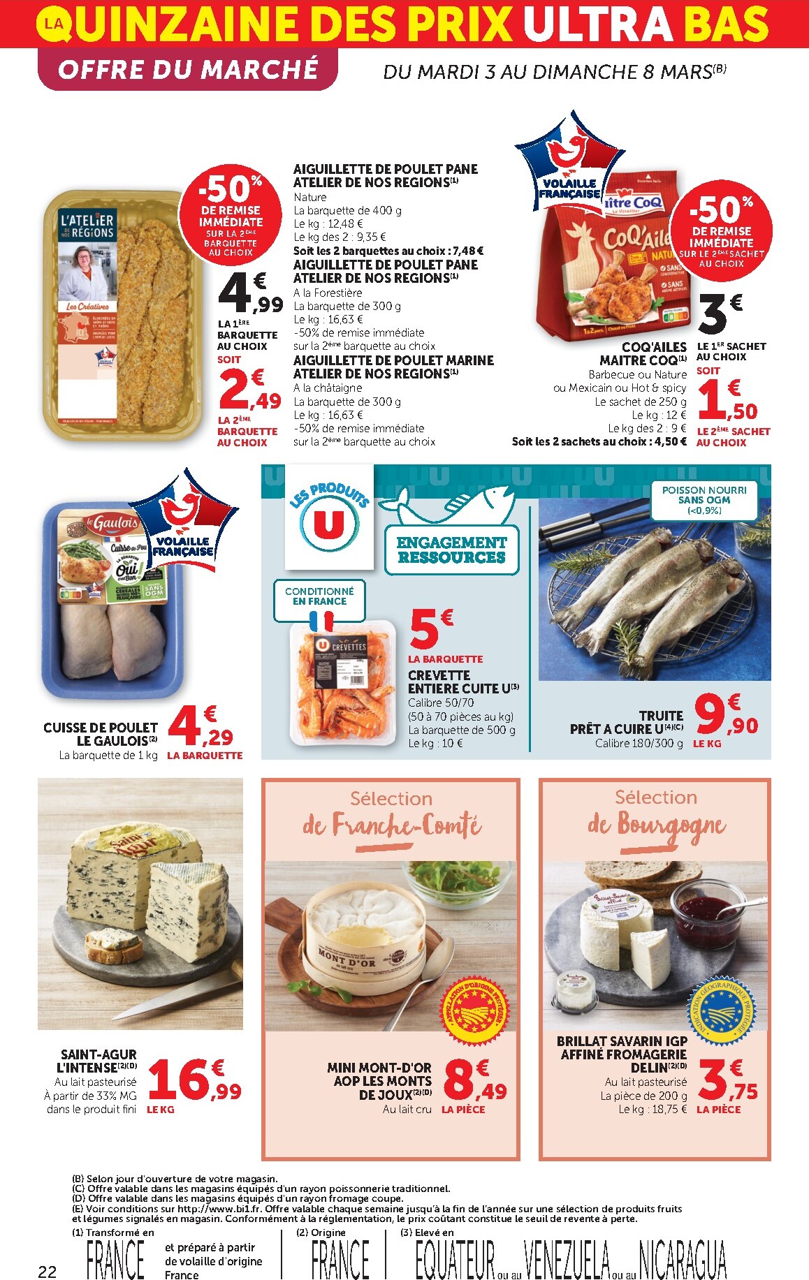bi1 - Catalogue Bi1 Supermarché - Lurcy-Lévis, Ervy-le-Châtel, La Guerche-sur-l’Aubois, Aiserey, Selongey, Venarey-les-Laumes, Champs-sur-Yonne, Pont-sur-Yonne, Saint-Fargeau, Saint-Georges-sur-Baulche, Vermenton valable du 03/03/2026 au 15/03/2026 - page: 22