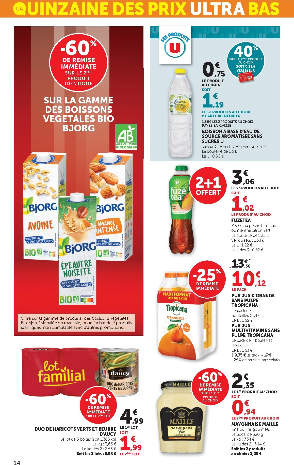 bi1 - Catalogue Bi1 Supermarché - Chaource, Voujeaucourt, Lavans-les-Saint-Claude, Salins-les-Bains, La Pacaudière, Lormes, Saint-Pierre-le-Moûtier, La Clayette, Louhans, Verdun-sur-le-Doubs, Ancy-le-Franc, Bléneau valable du 03/03/2026 au 15/03/2026 - page: 14