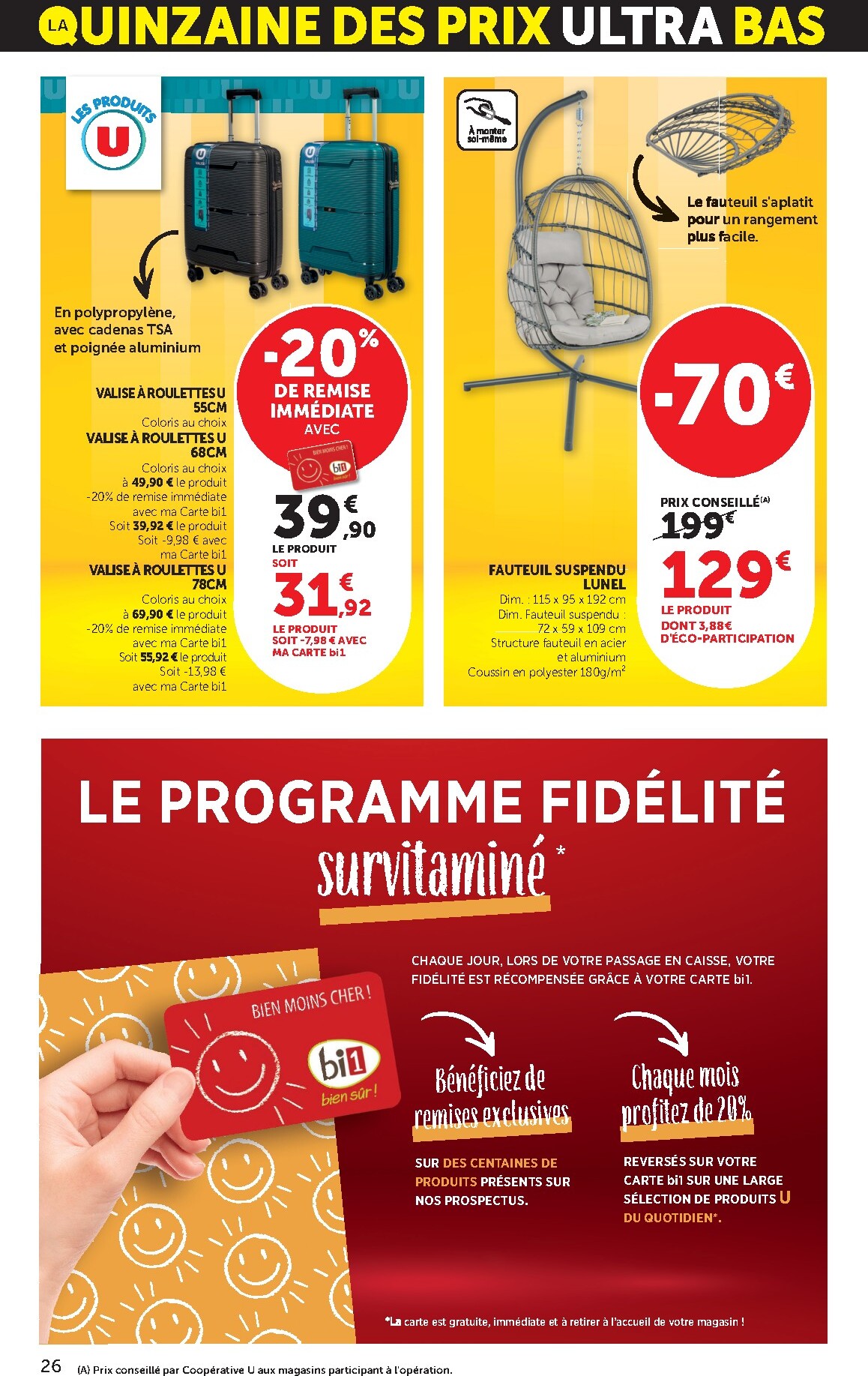 bi1 - Catalogue Bi1 Supermarché - Lurcy-Lévis, Ervy-le-Châtel, La Guerche-sur-l’Aubois, Aiserey, Selongey, Venarey-les-Laumes, Champs-sur-Yonne, Pont-sur-Yonne, Saint-Fargeau, Saint-Georges-sur-Baulche, Vermenton valable du 10/03/2026 au 22/03/2026 - page: 26