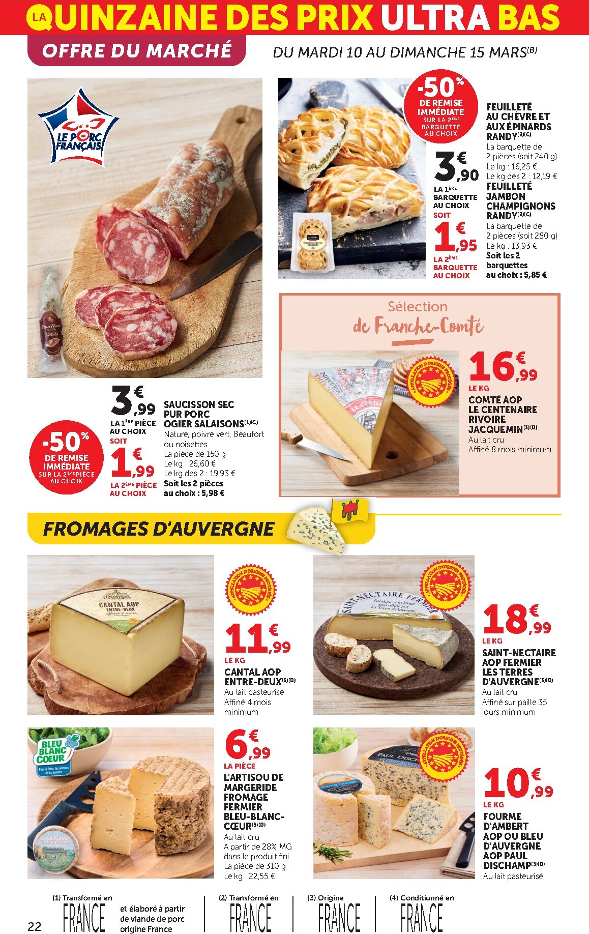 bi1 - Catalogue Bi1 Supermarché - Lurcy-Lévis, Ervy-le-Châtel, La Guerche-sur-l’Aubois, Aiserey, Selongey, Venarey-les-Laumes, Champs-sur-Yonne, Pont-sur-Yonne, Saint-Fargeau, Saint-Georges-sur-Baulche, Vermenton valable du 10/03/2026 au 22/03/2026 - page: 22