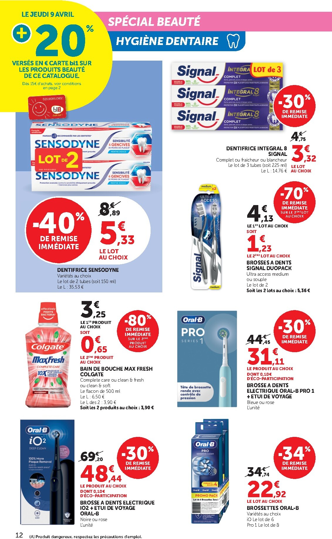 bi1 - Prospectus Bi1 Supermarché - Dompierre-sur-Besbre, Clamecy, Veigy-Foncenez, Auxerre valide du du mercredi 08/04/2026 au du dimanche 19/04/2026 - page: 12